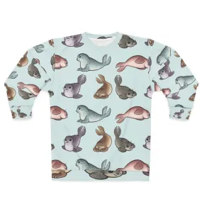 Adorable Little Seals Sweatshirt - Featuring Cute Harbor & Spotted Seals