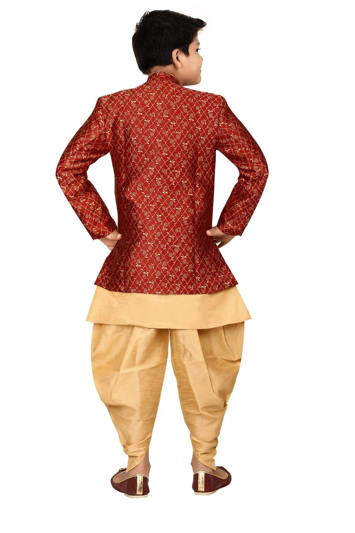 Ahhaaaa Kids Ethnic Indo Western Sherwani Set for Boys