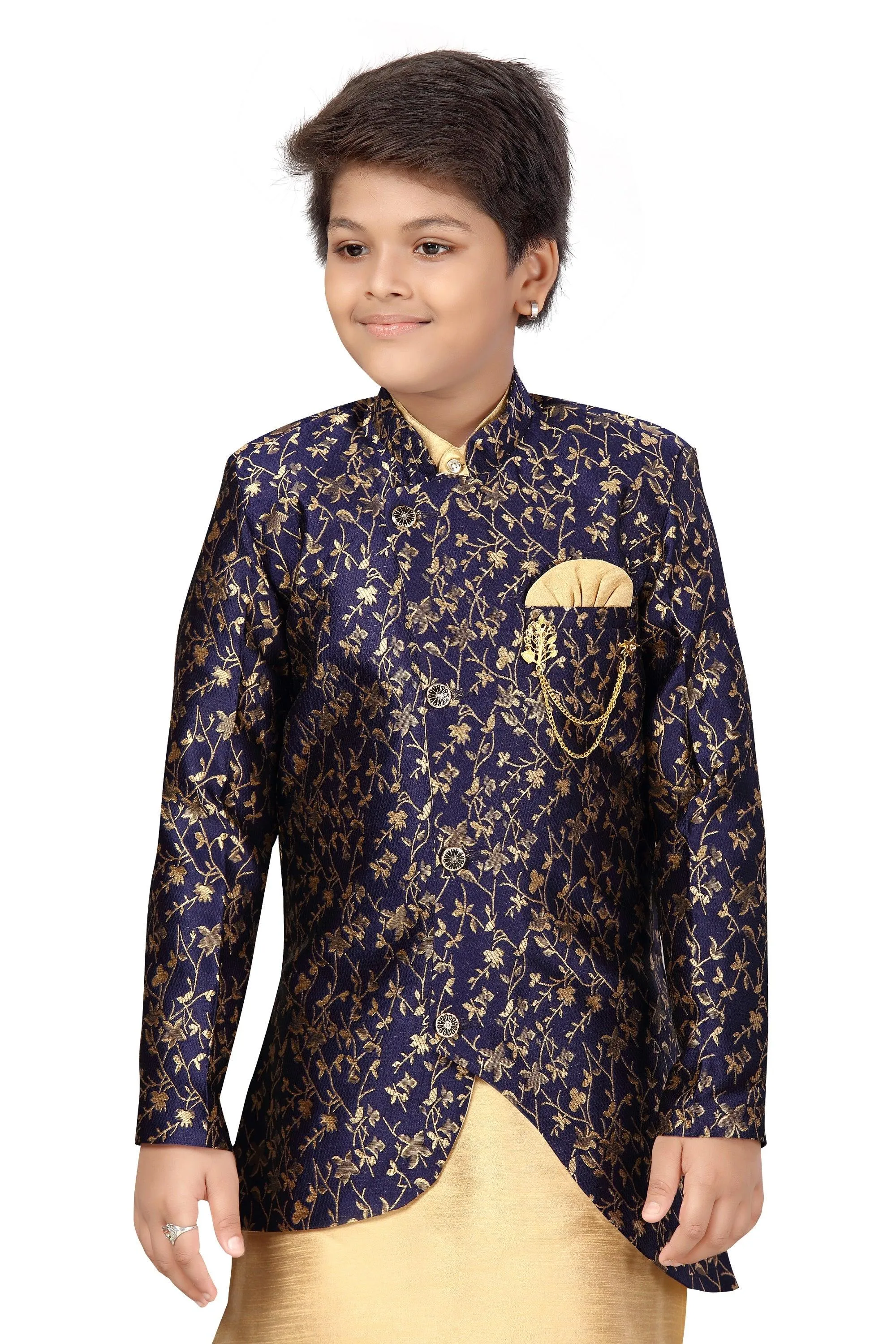 Ahhaaaa Kids Ethnic Wear Sherwani Kurta and Pajama Set For Boys