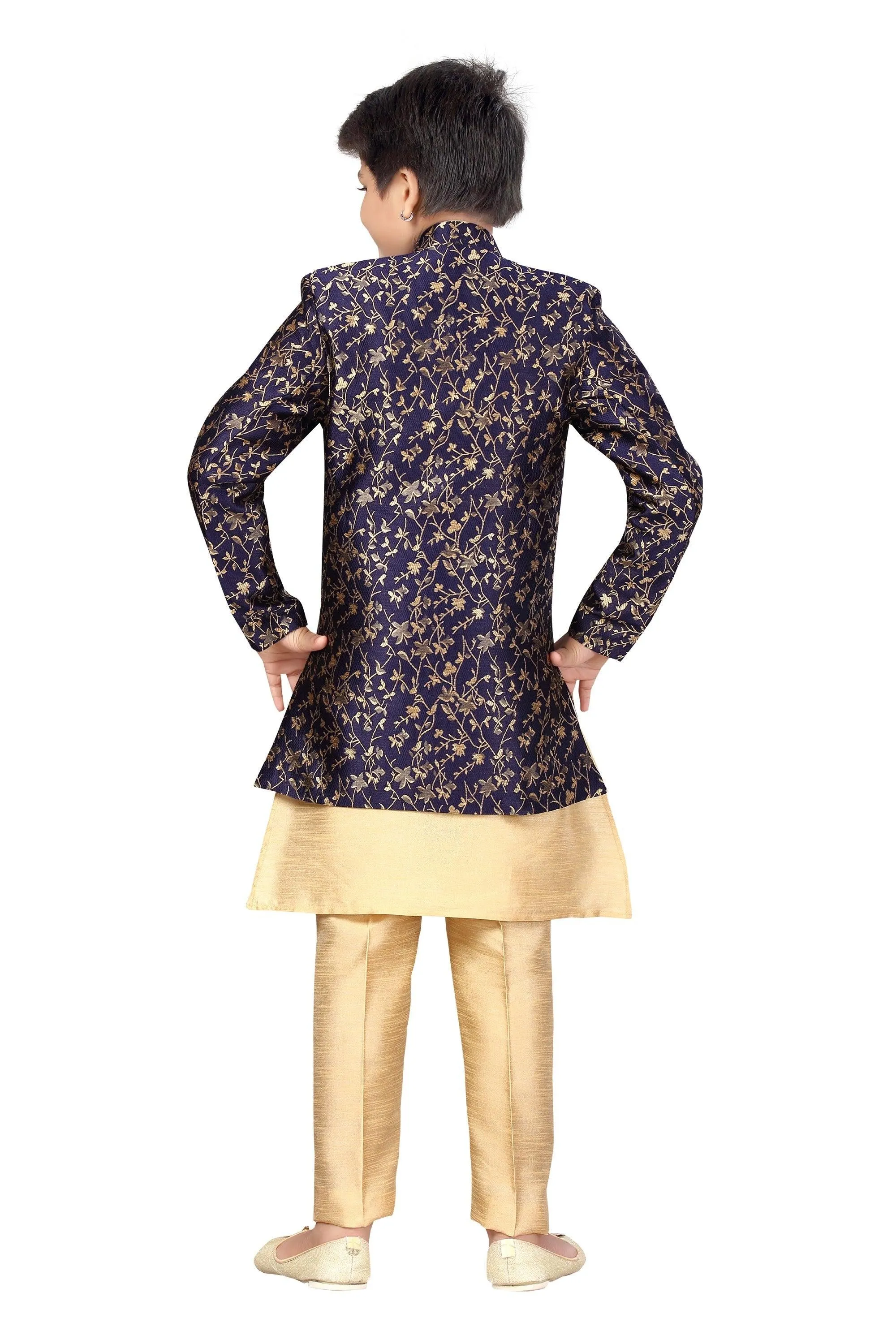 Ahhaaaa Kids Ethnic Wear Sherwani Kurta and Pajama Set For Boys