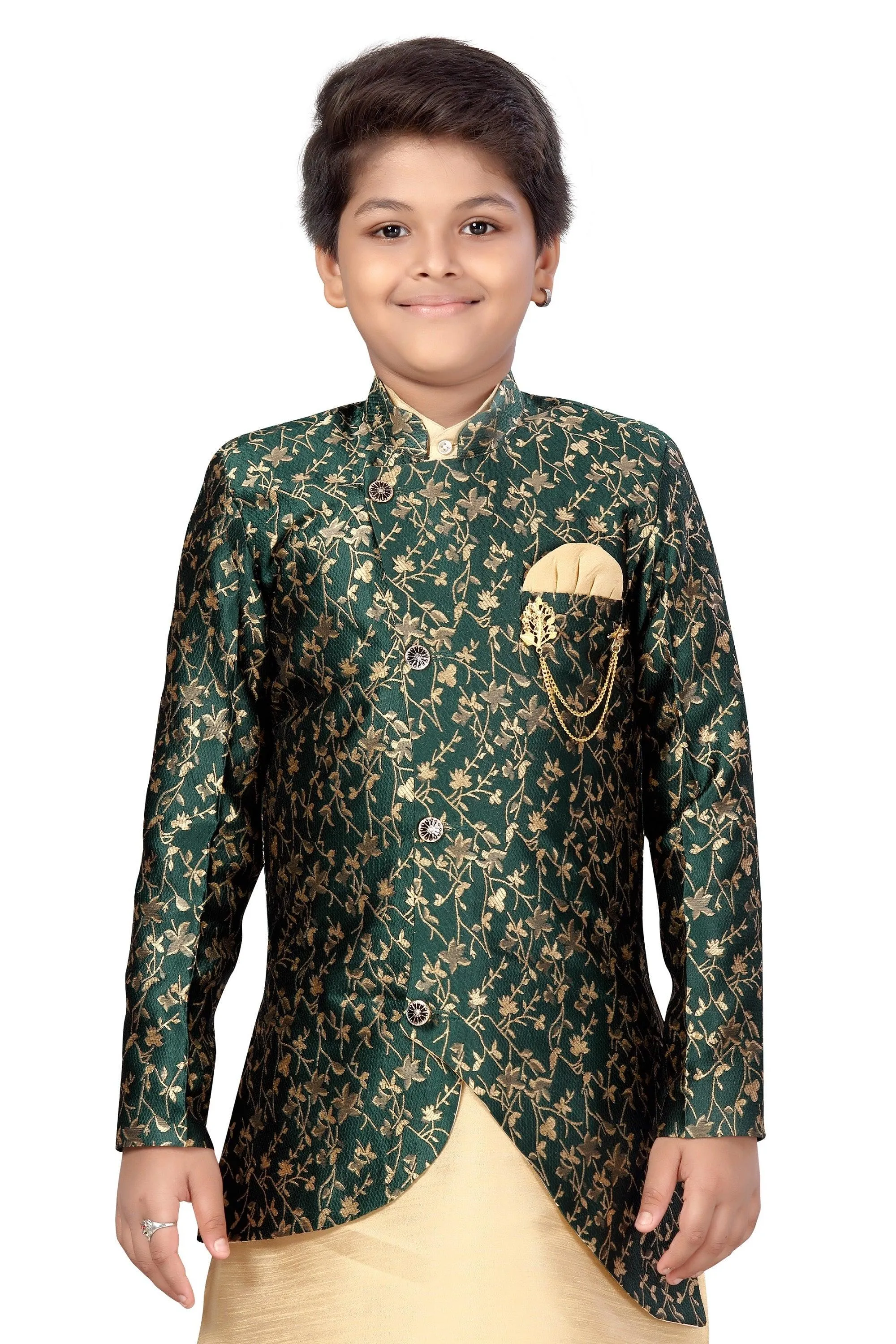 Ahhaaaa Kids Ethnic Wear Sherwani Kurta and Pajama Set For Boys