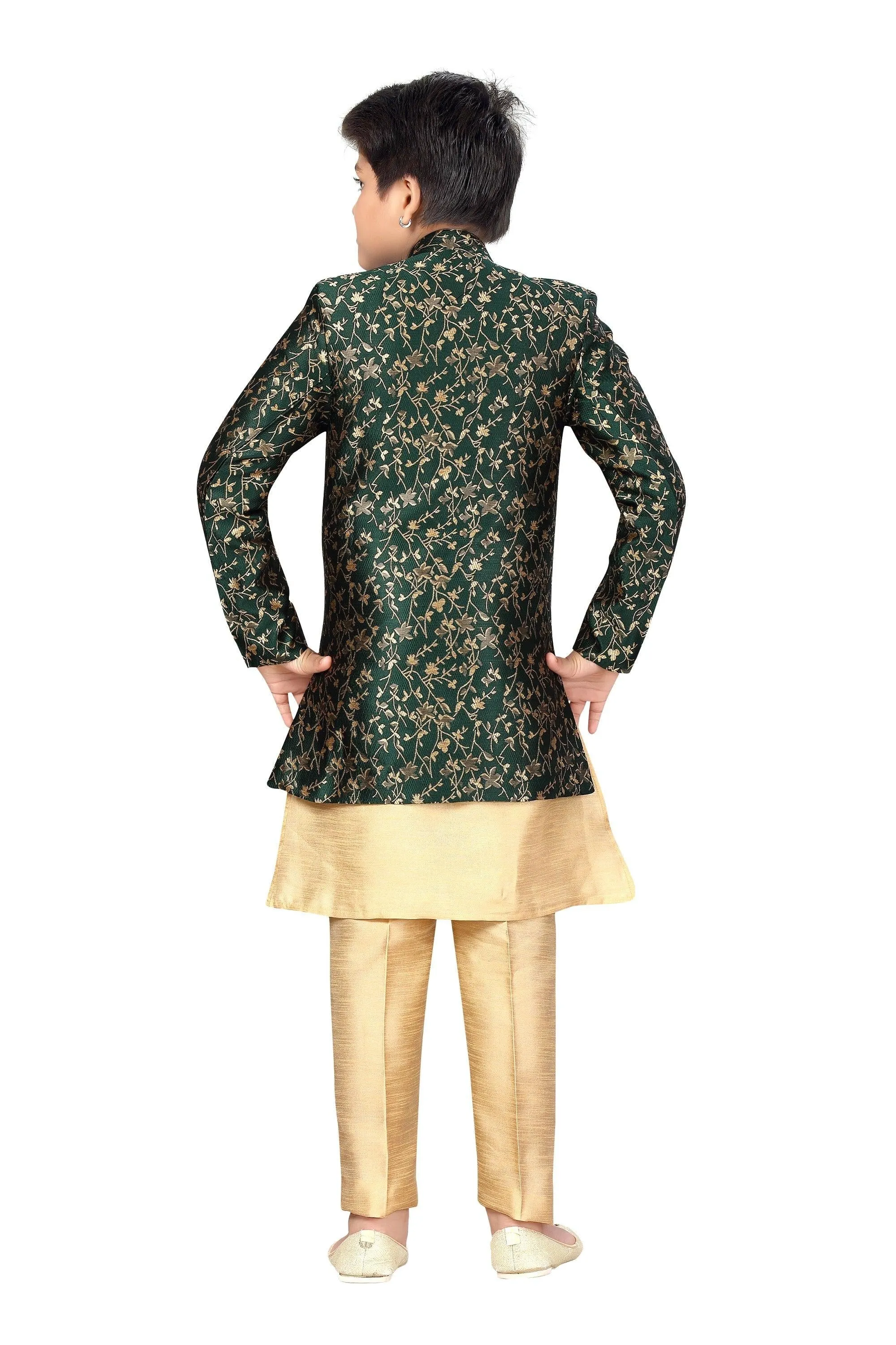 Ahhaaaa Kids Ethnic Wear Sherwani Kurta and Pajama Set For Boys