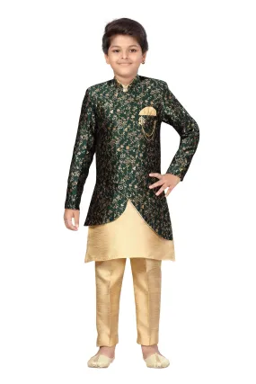 Ahhaaaa Kids Ethnic Wear Sherwani Kurta and Pajama Set For Boys