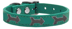 Arrow Widget Genuine Leather Dog Collar Jade 16