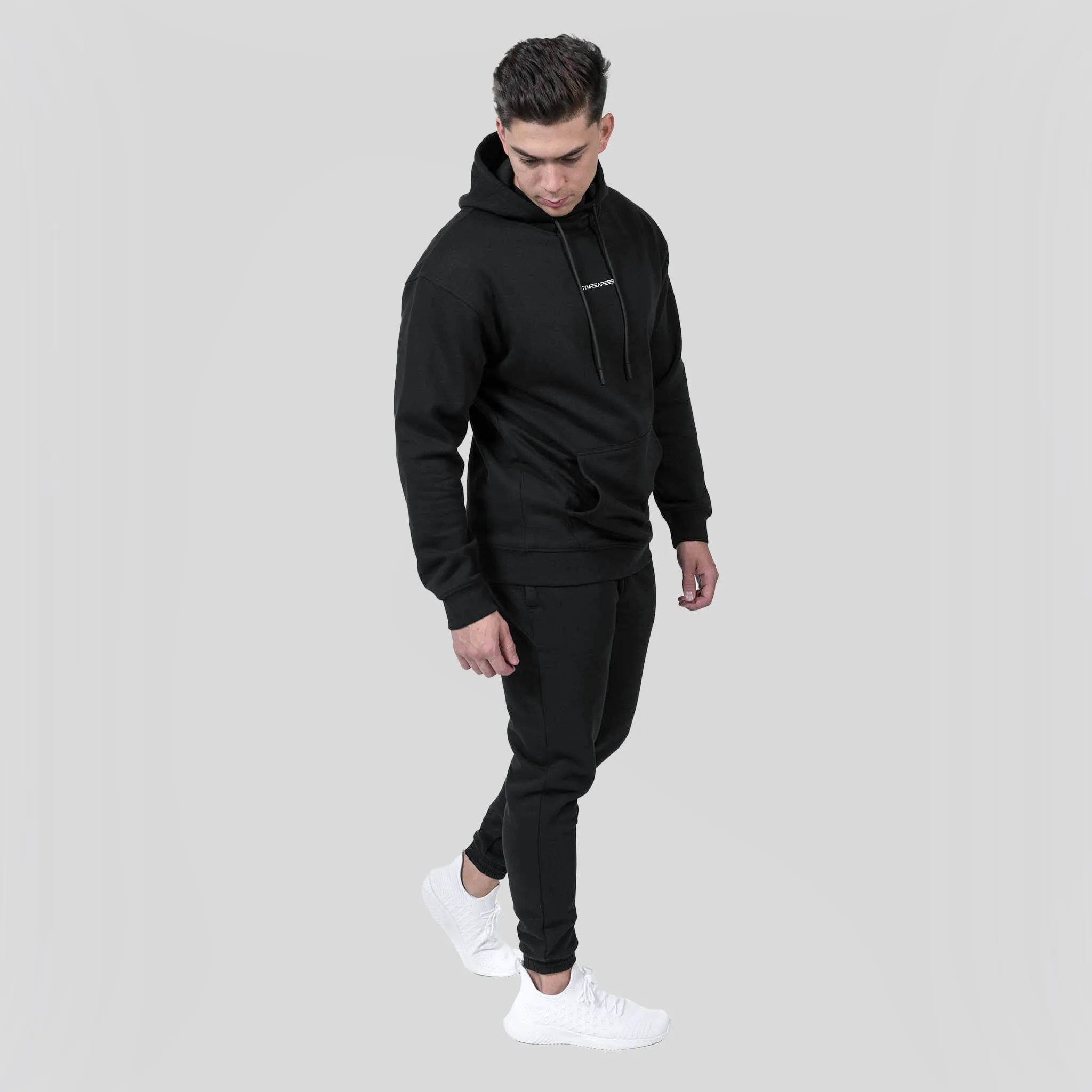 Ascend Mockneck Hoodie - Black/White