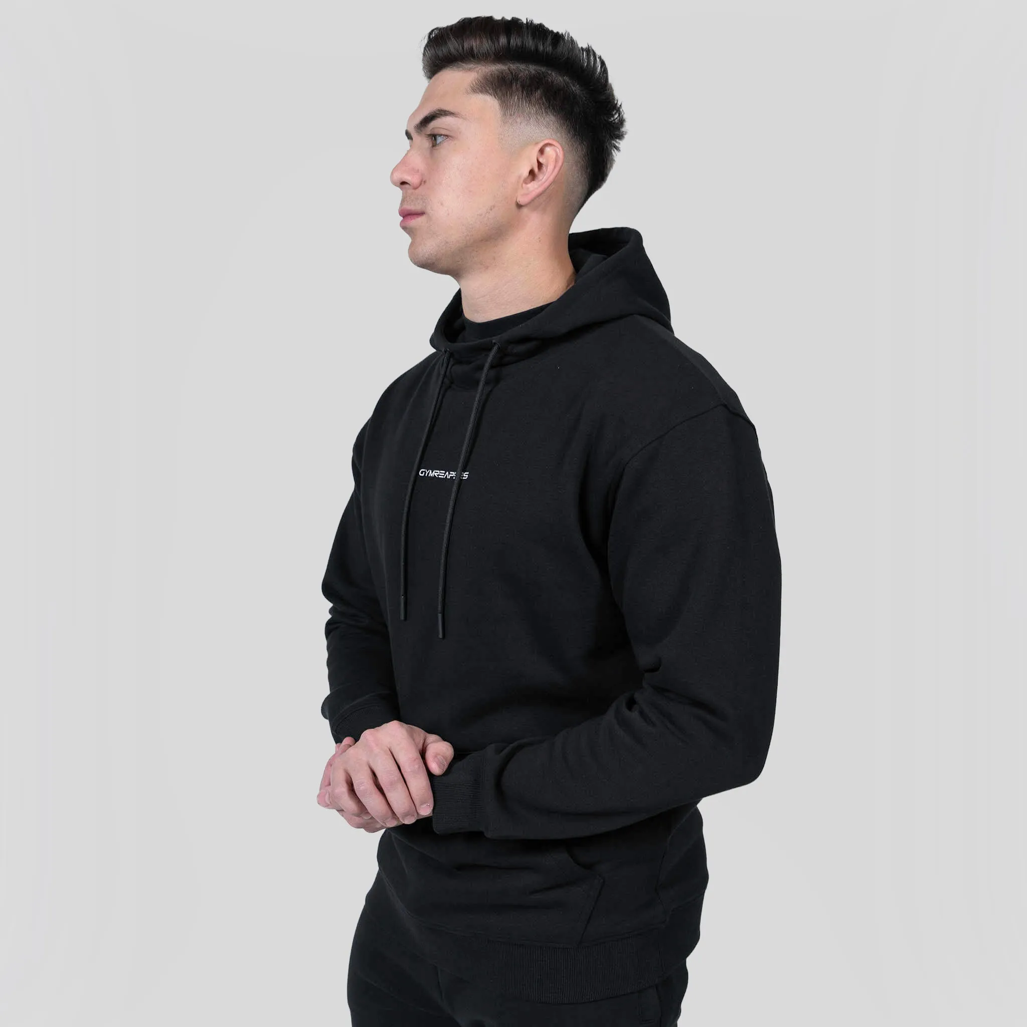 Ascend Mockneck Hoodie - Black/White