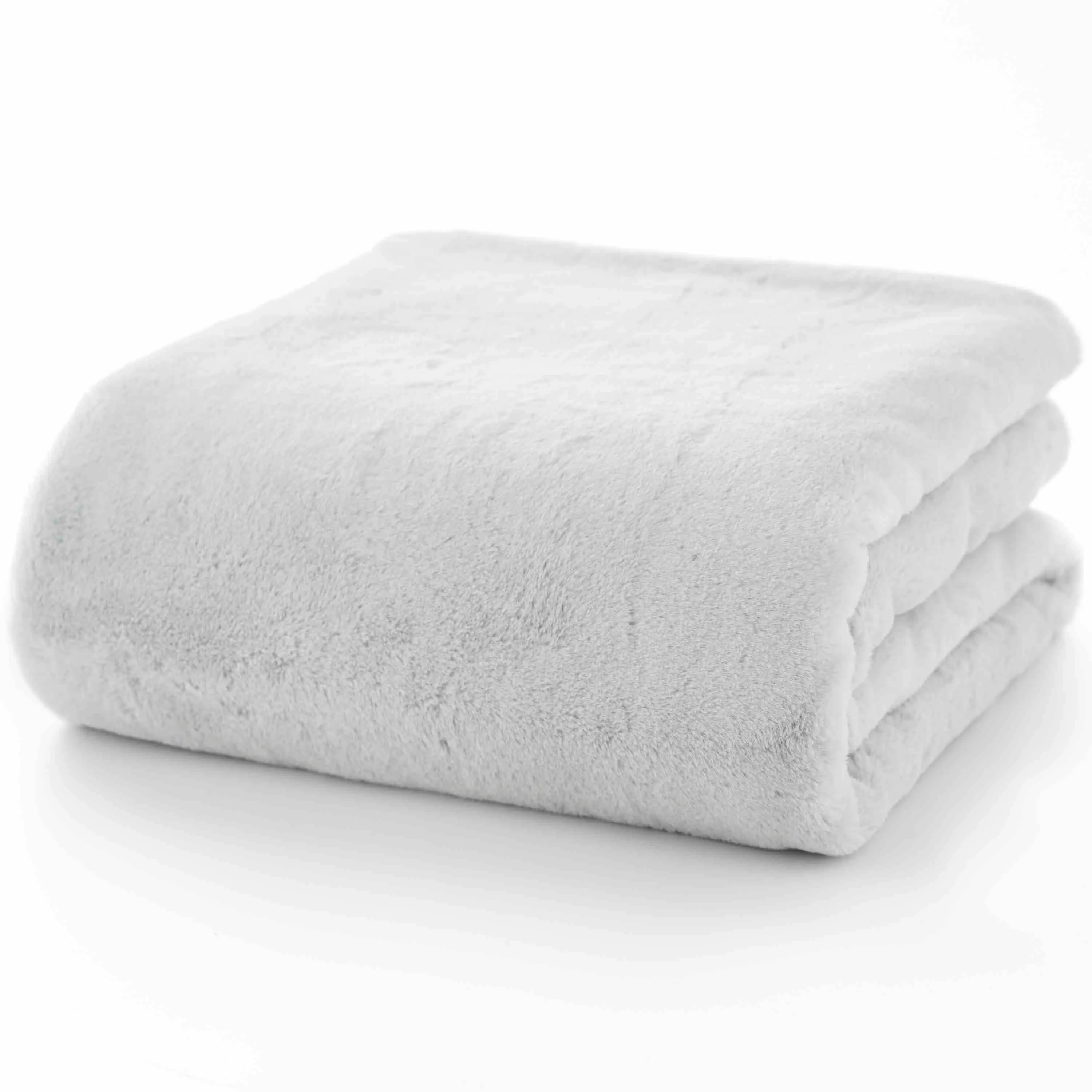 Aspen Faux Fur Quilted Throw  - Silver