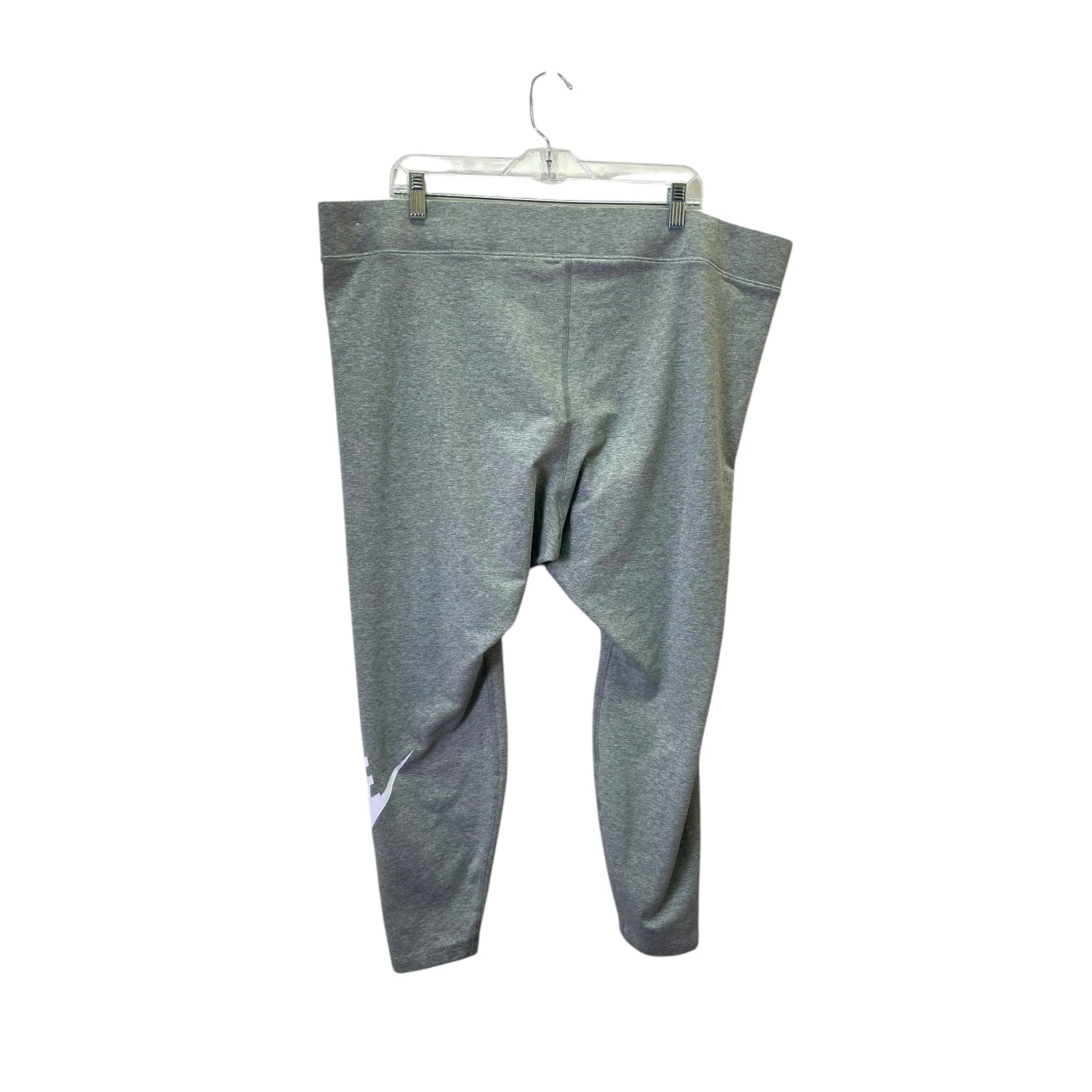 Athletic Leggings By Nike Apparel In Grey, Size:3X