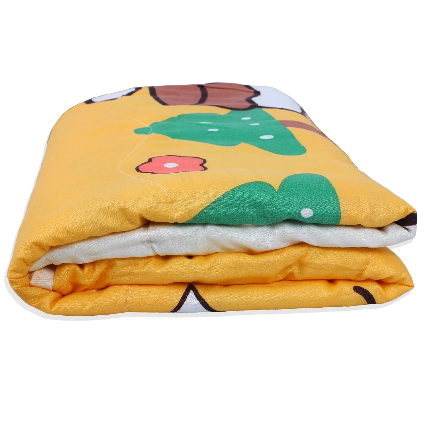 Baby Moo Cuddly Cow Soft Quilted Premium Reversible Blanket - Yellow