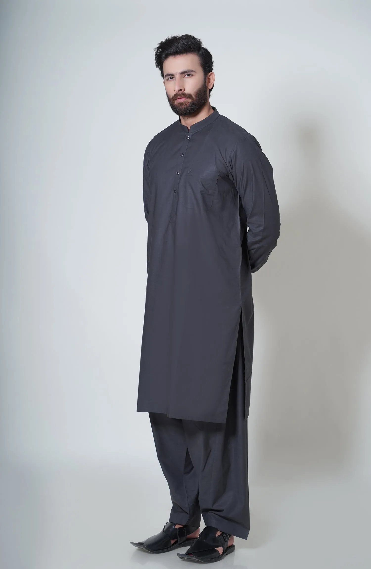 Basic Band Collar Shalwar Suit