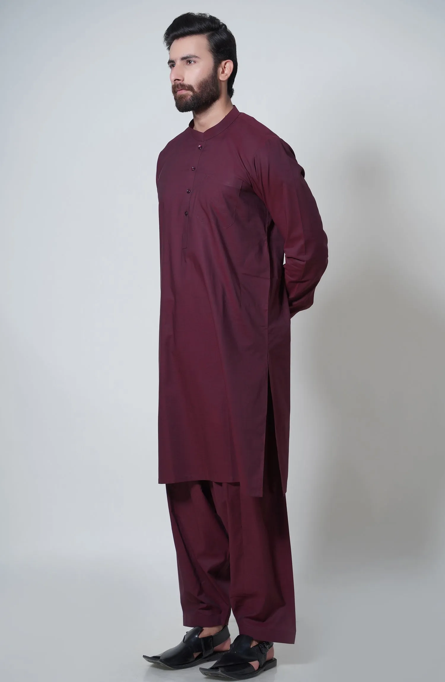 Basic Band Collar Shalwar Suit