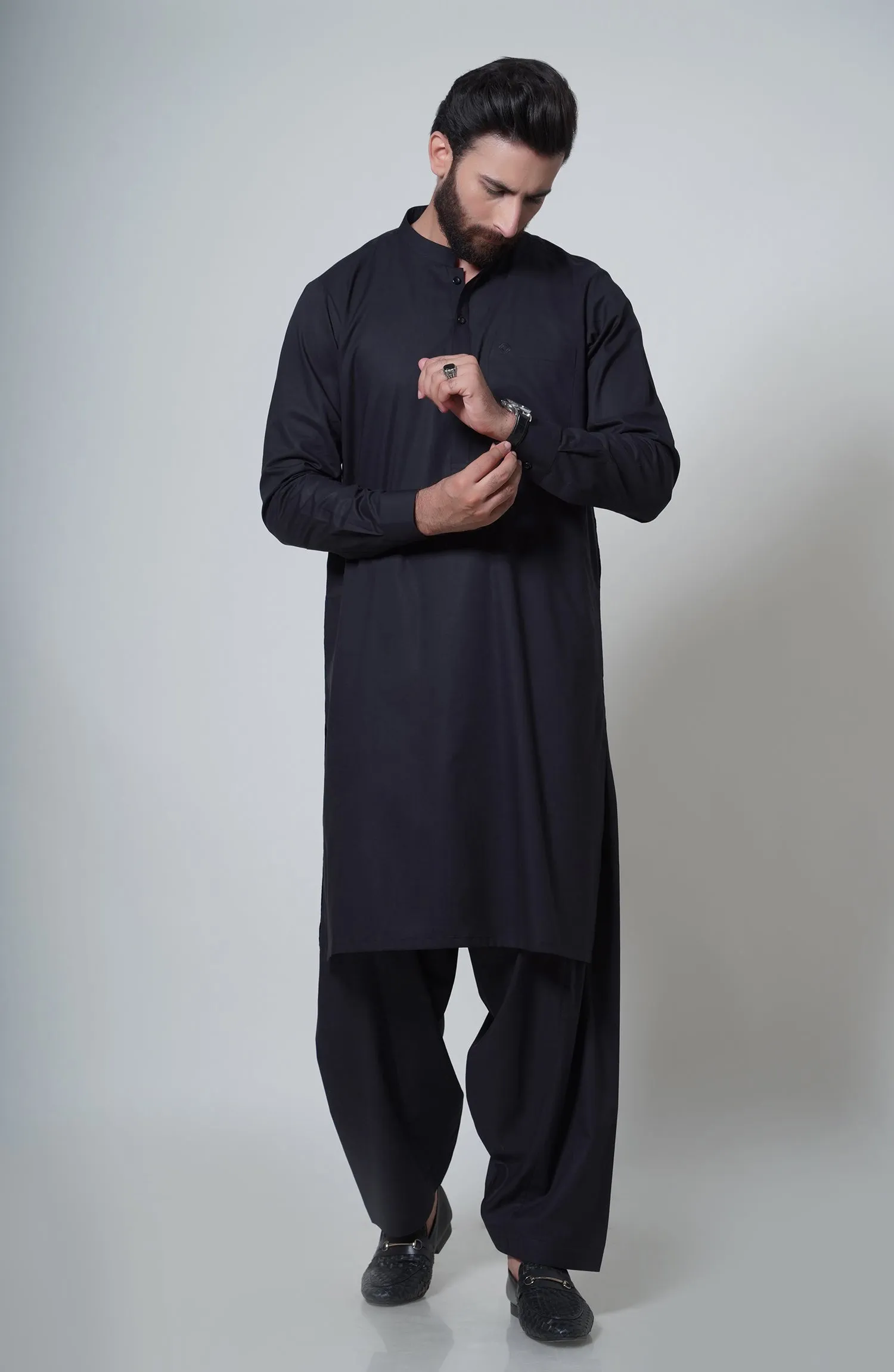 Basic Band Collar Shalwar Suit