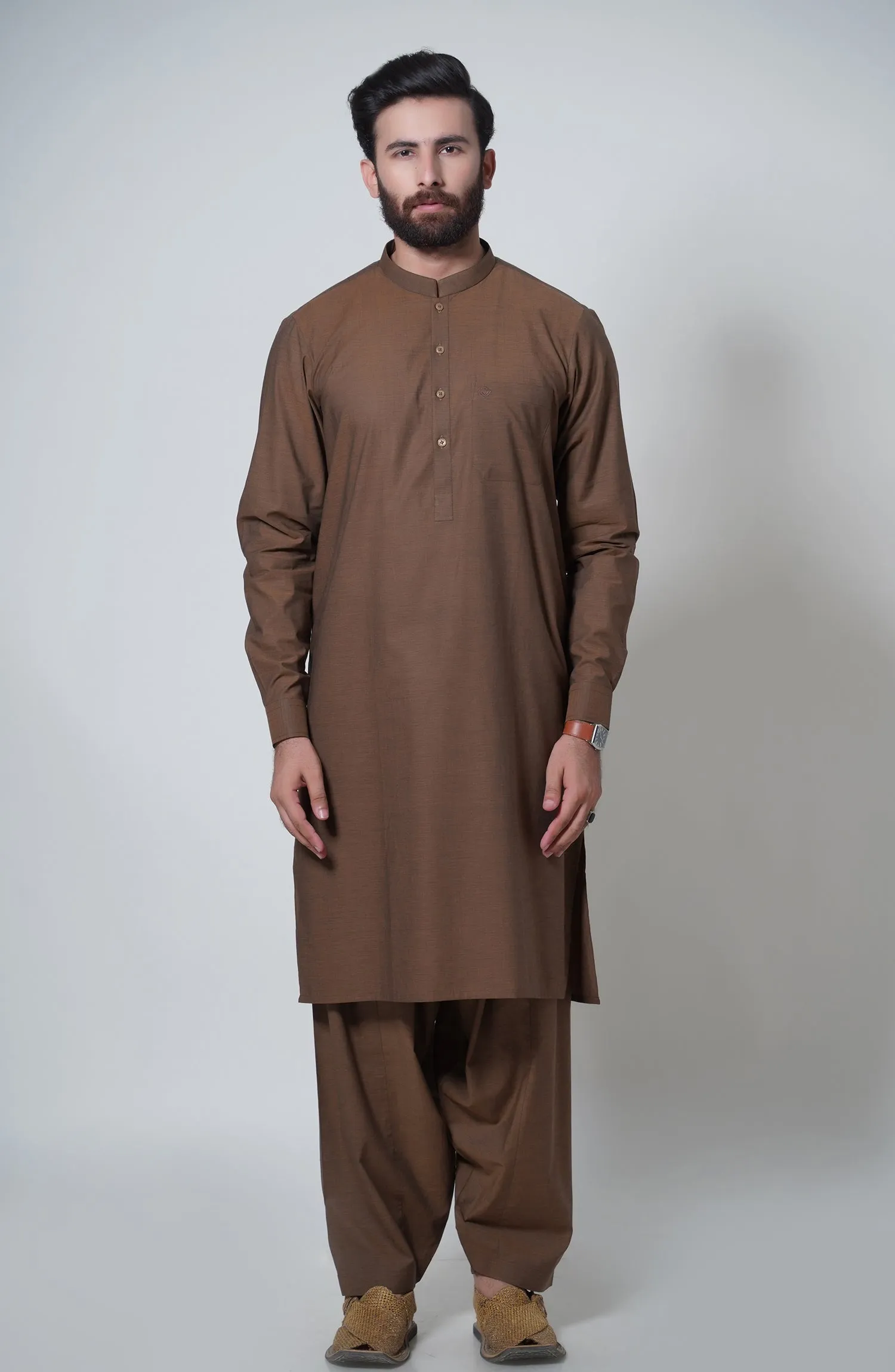 Basic Band Collar Shalwar Suit