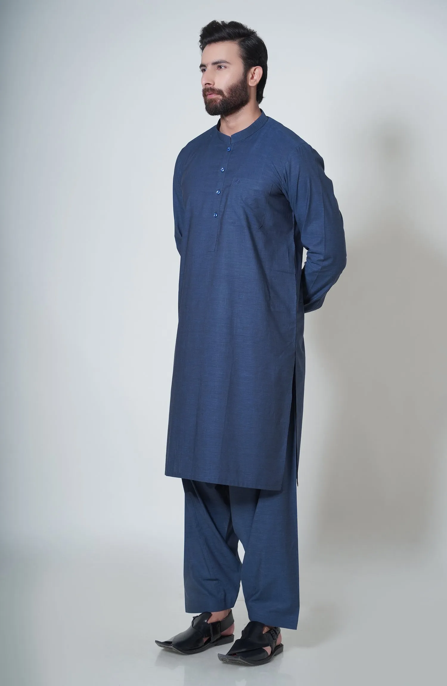 Basic Band Collar Shalwar Suit