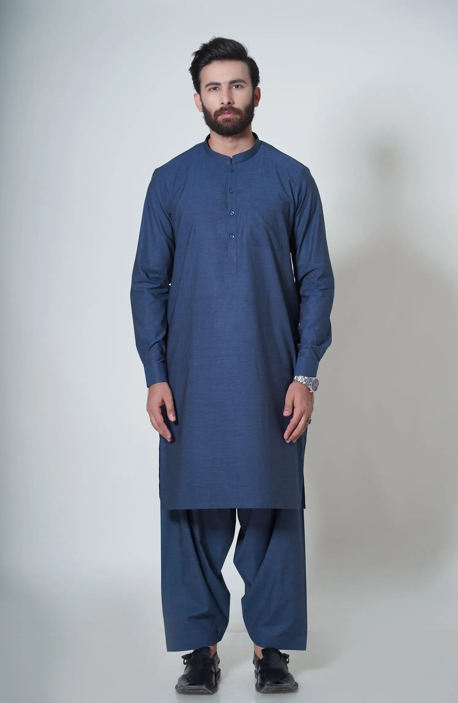 Basic Band Collar Shalwar Suit