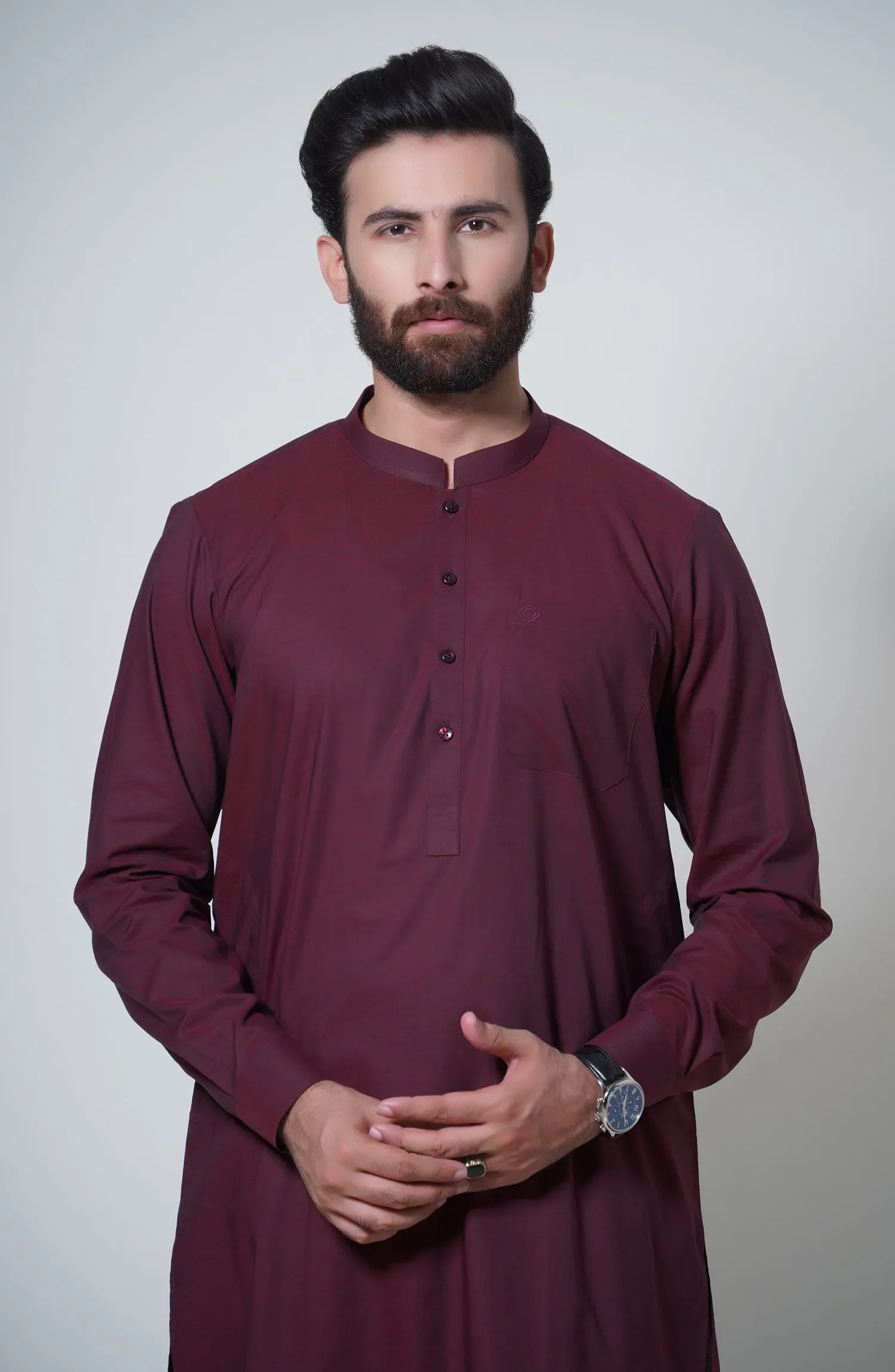 Basic Band Collar Shalwar Suit