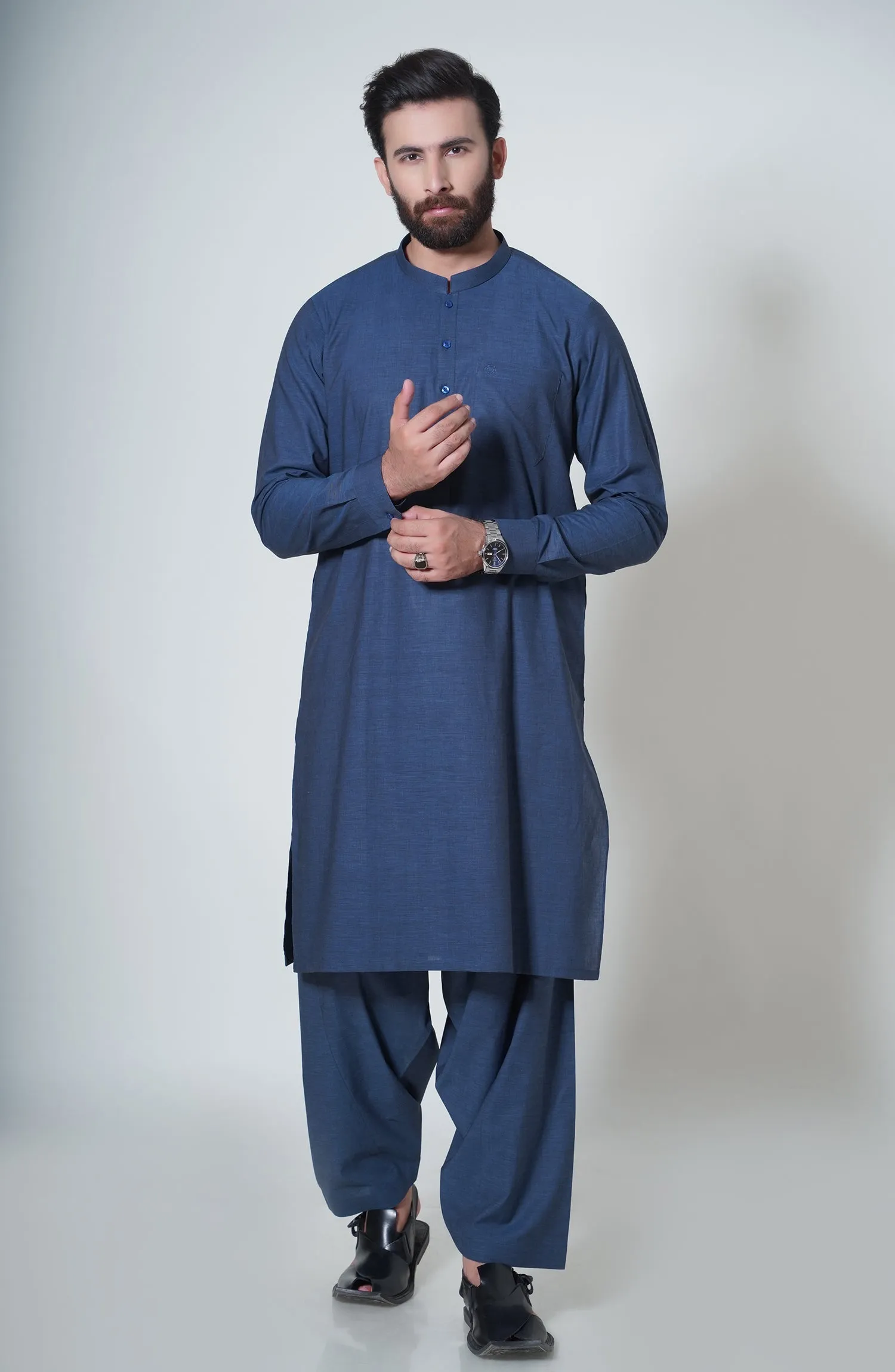 Basic Band Collar Shalwar Suit