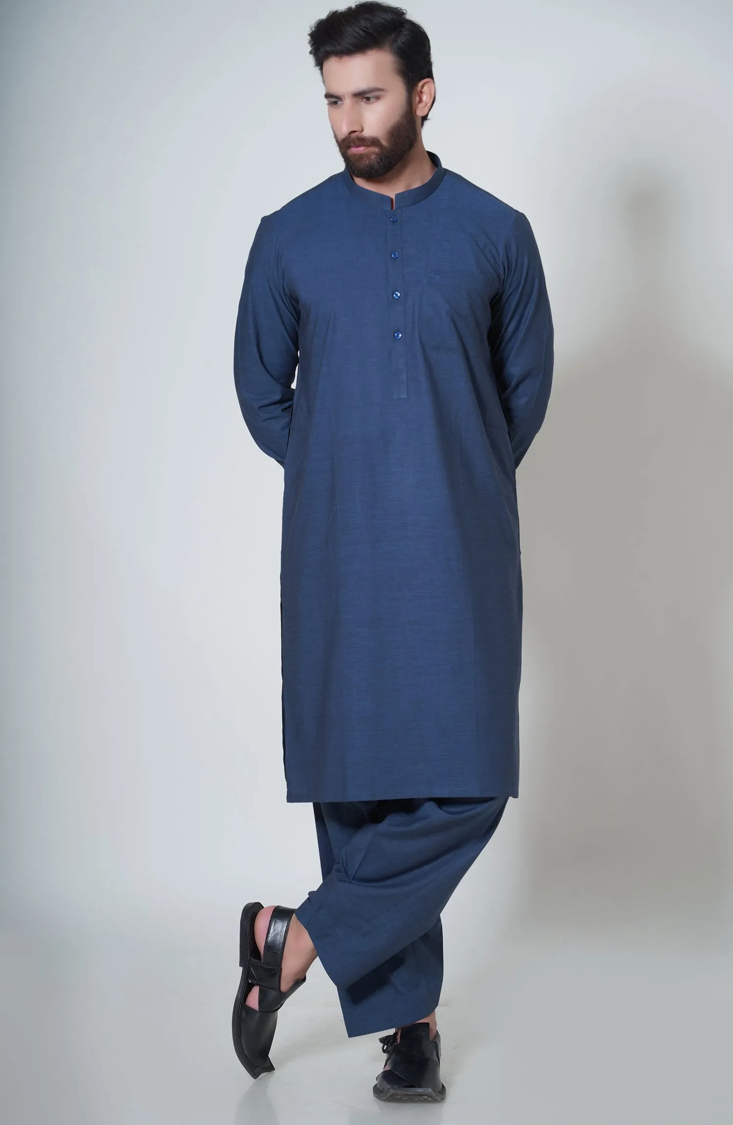 Basic Band Collar Shalwar Suit