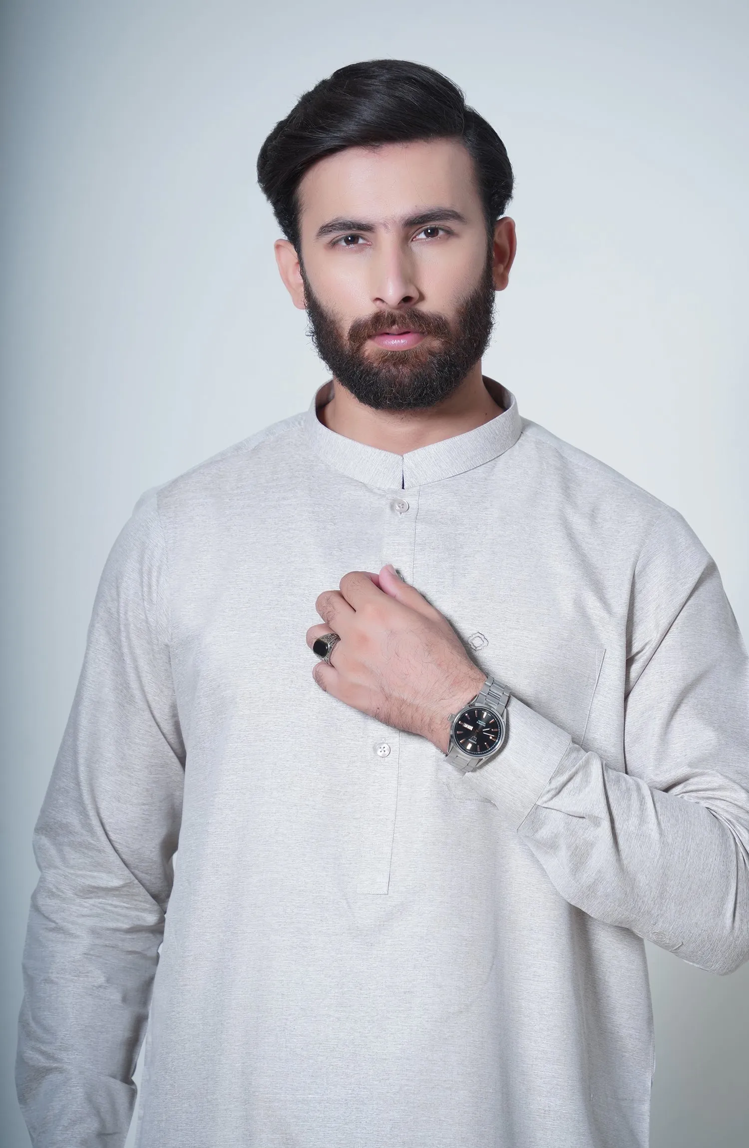 Basic Band Collar Shalwar Suit