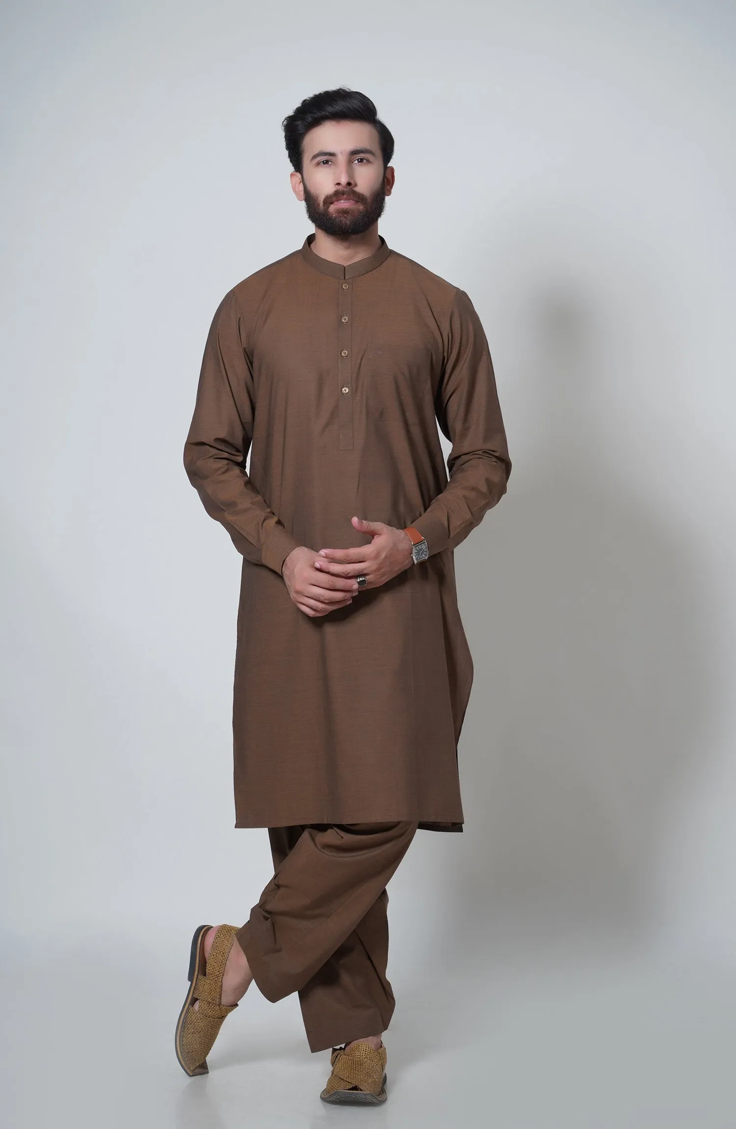 Basic Band Collar Shalwar Suit