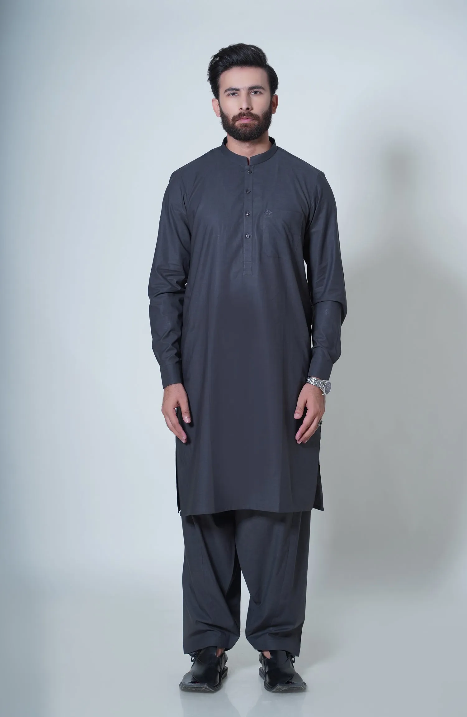 Basic Band Collar Shalwar Suit