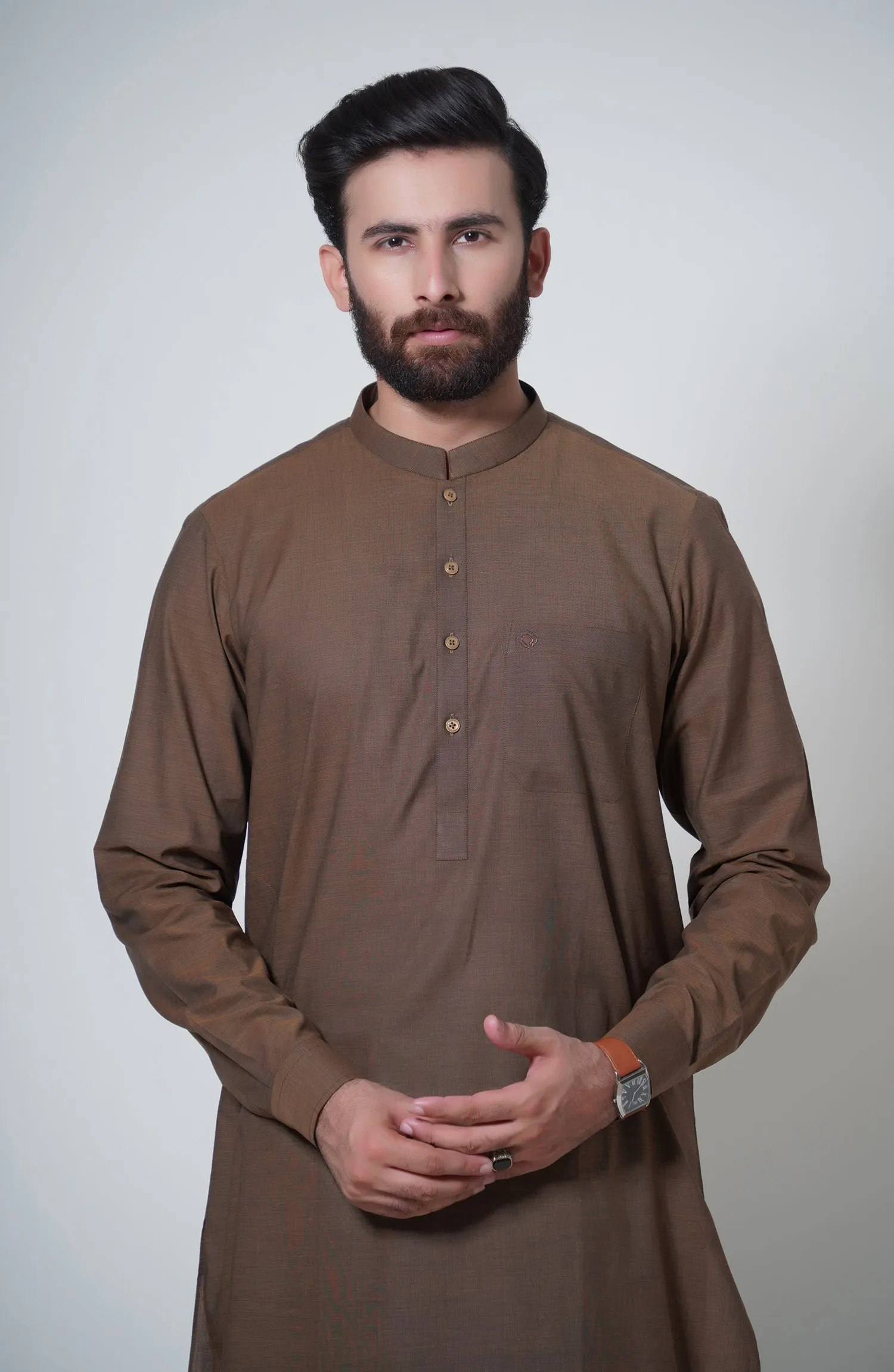 Basic Band Collar Shalwar Suit