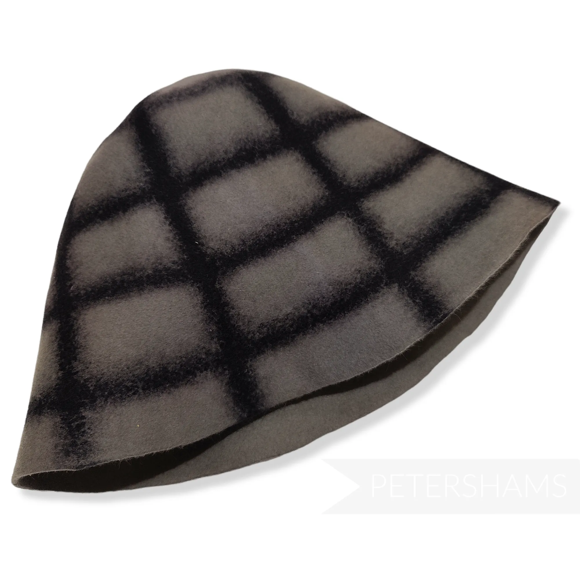 Basketweave Printed Velour Fur Felt Cone Hood Hat Body