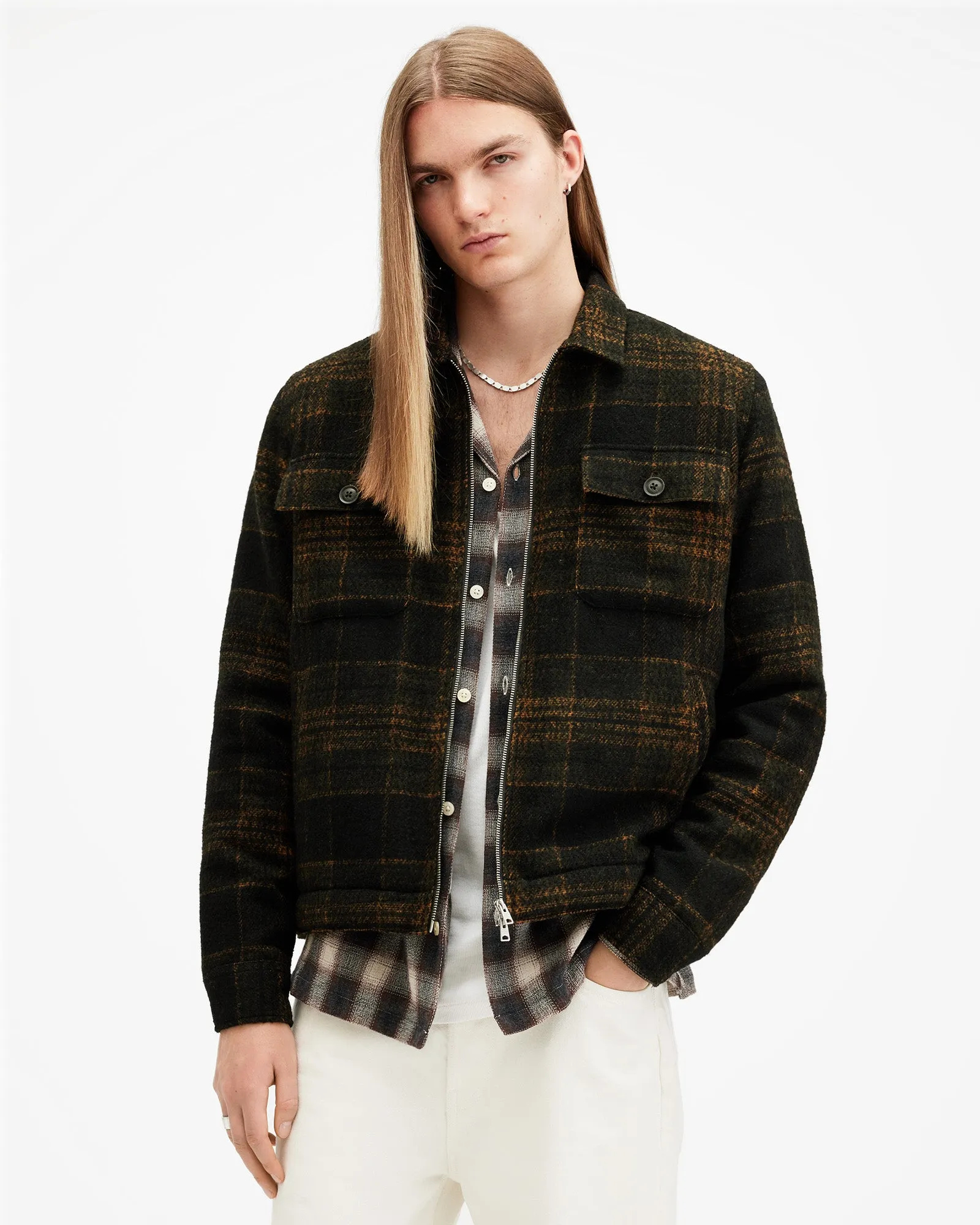 Bauhaus Checked Sherpa Lined Jacket