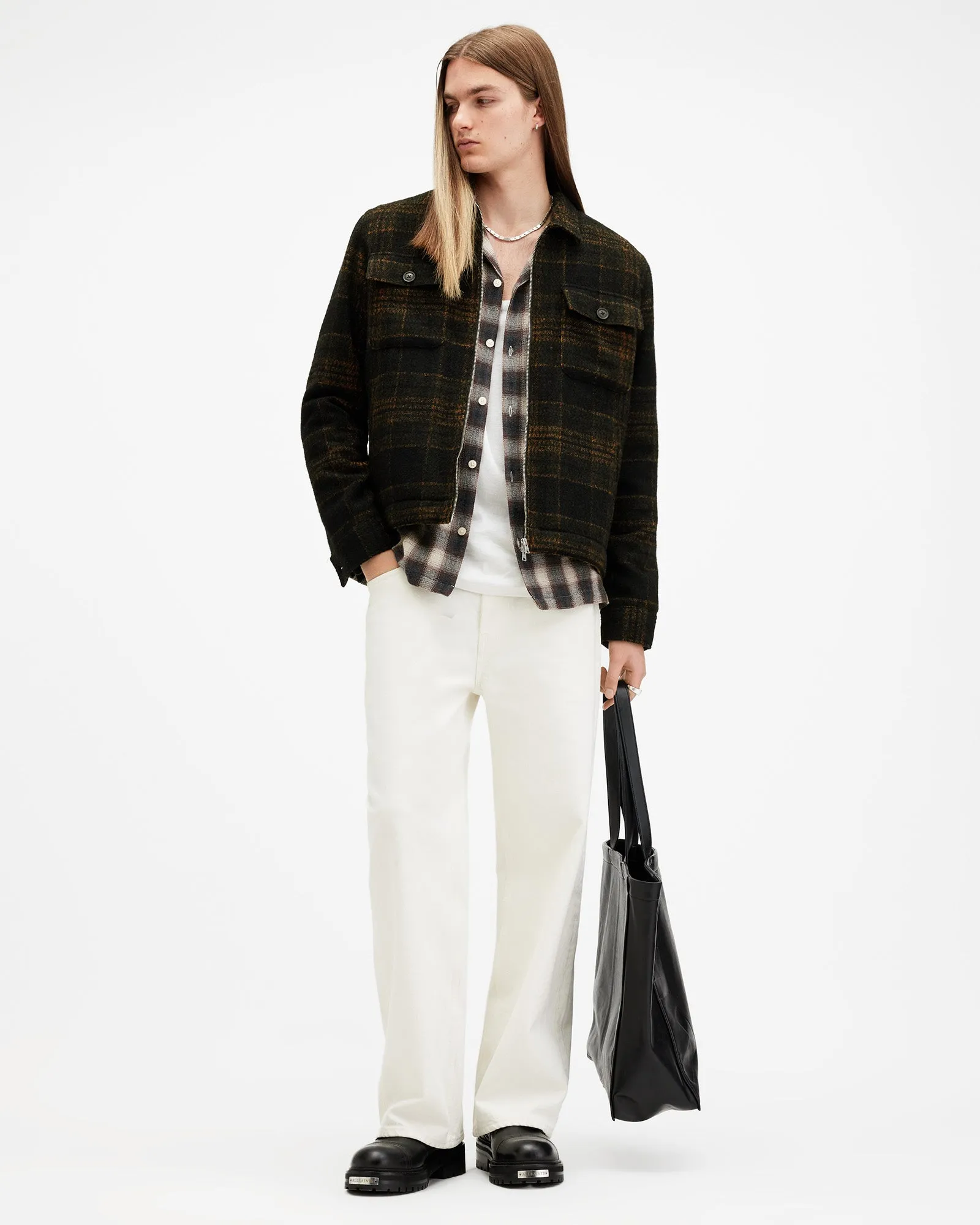 Bauhaus Checked Sherpa Lined Jacket