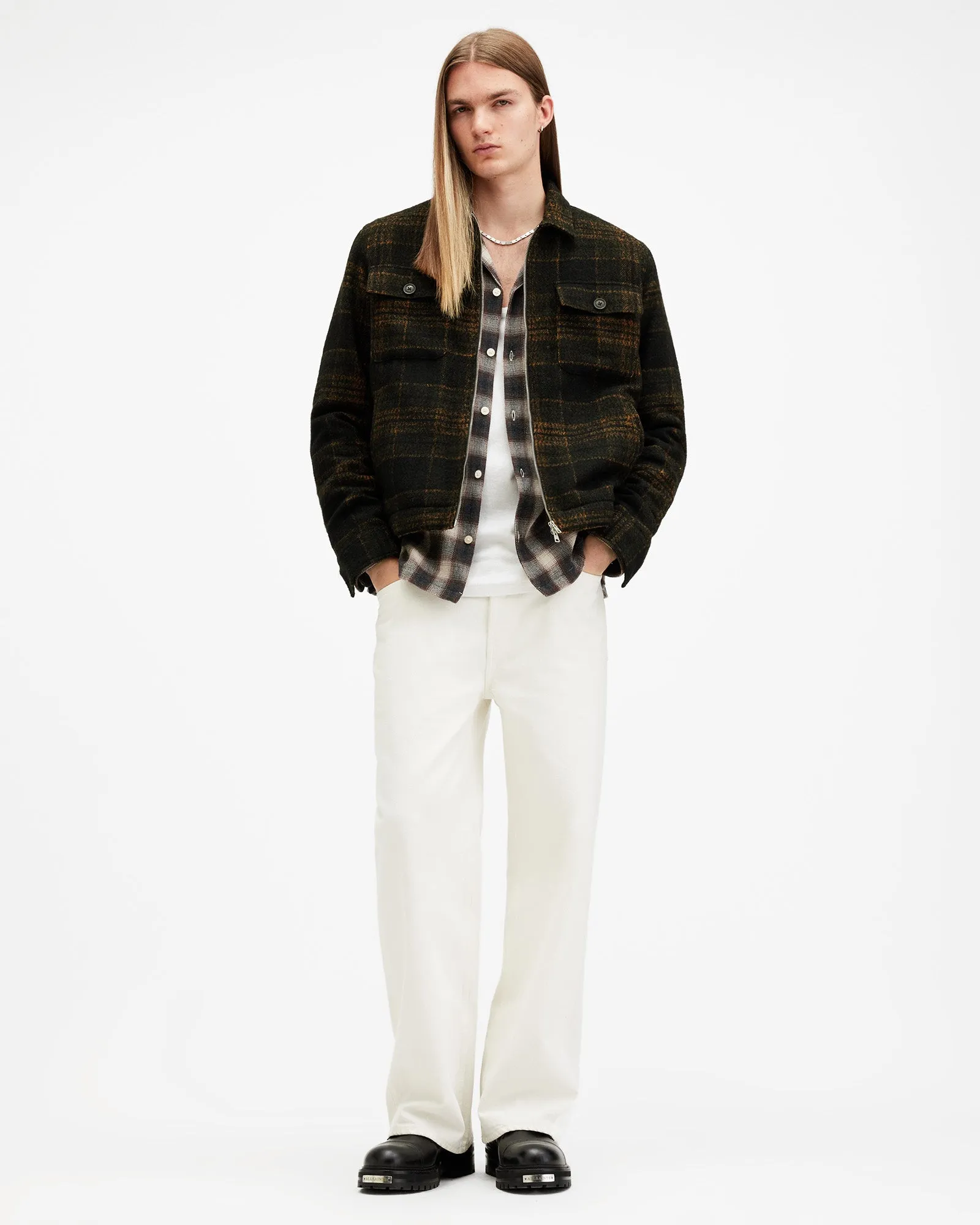 Bauhaus Checked Sherpa Lined Jacket