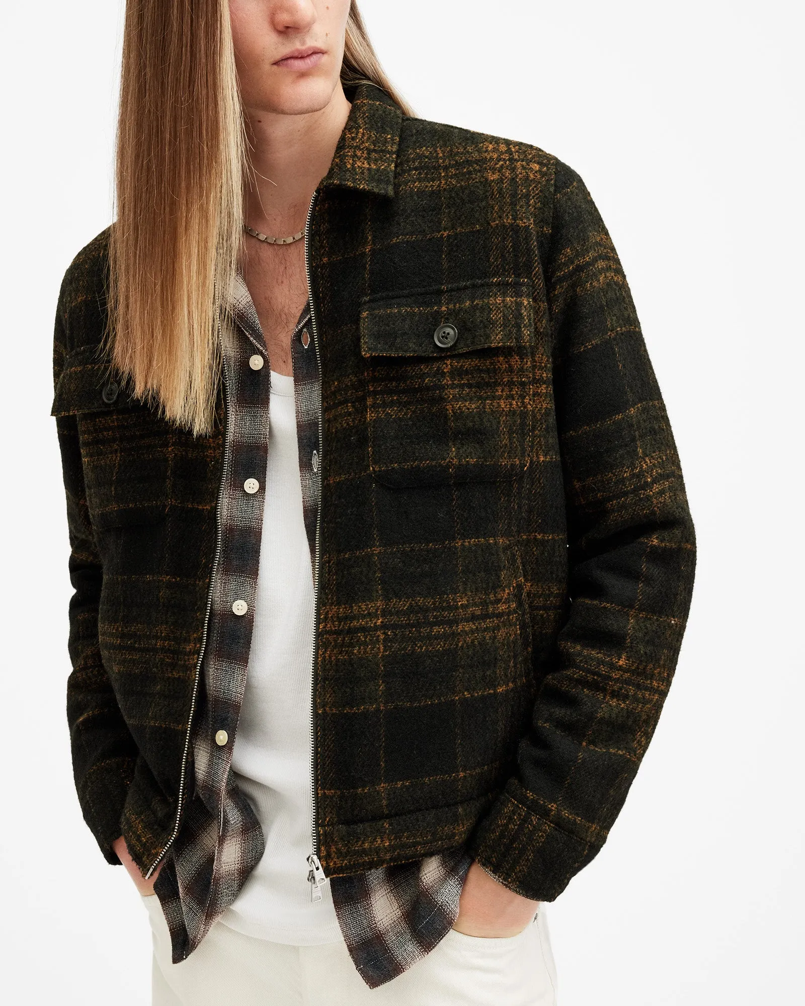 Bauhaus Checked Sherpa Lined Jacket