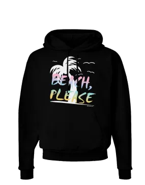 Beach Please - Summer Colors with Palm Trees Dark Hoodie Sweatshirt