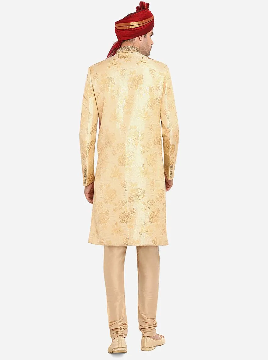 Beige Sherwani | Azania