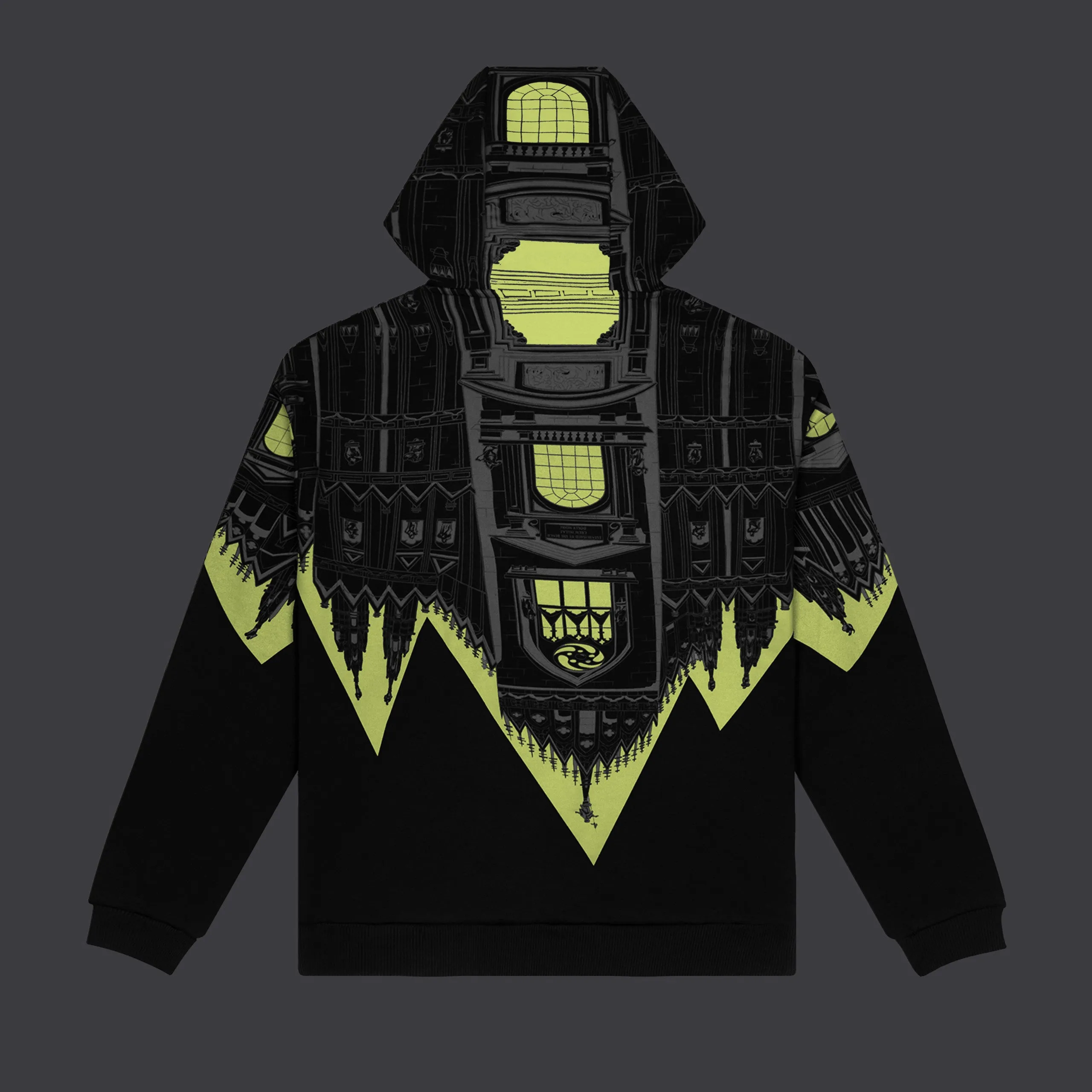 BENCH Duomo Over Hoodie Black/Lime