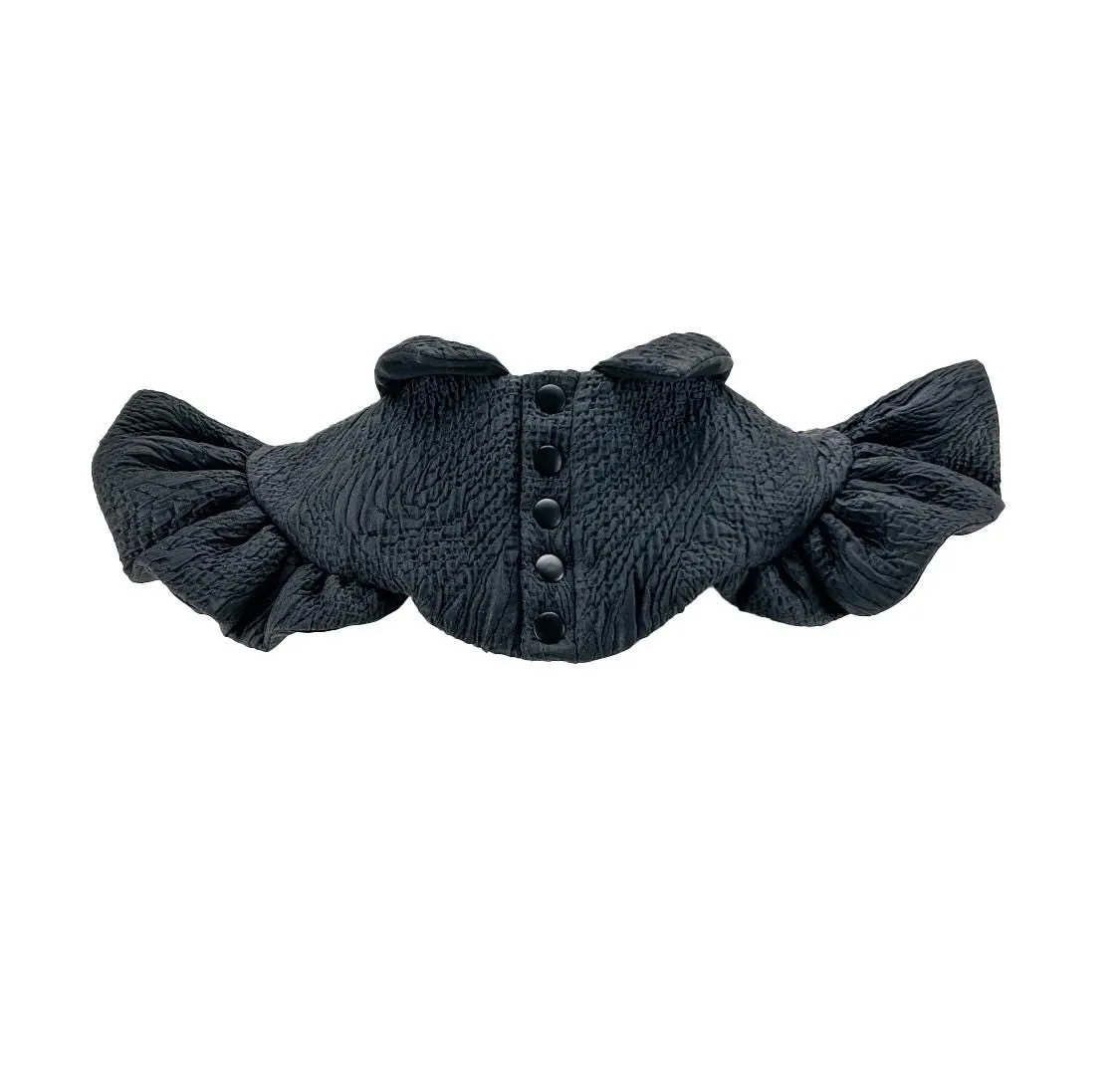 Black Quilted Cloque Neck Collar SPP00100