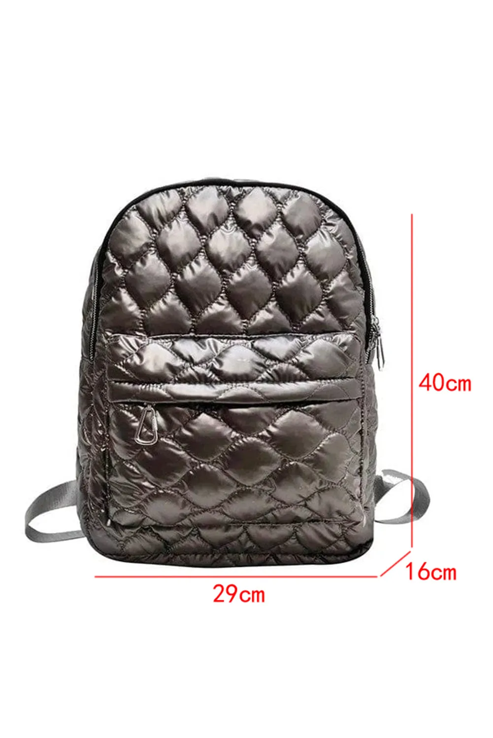 Black Quilted Large Capacity Functional Backpack