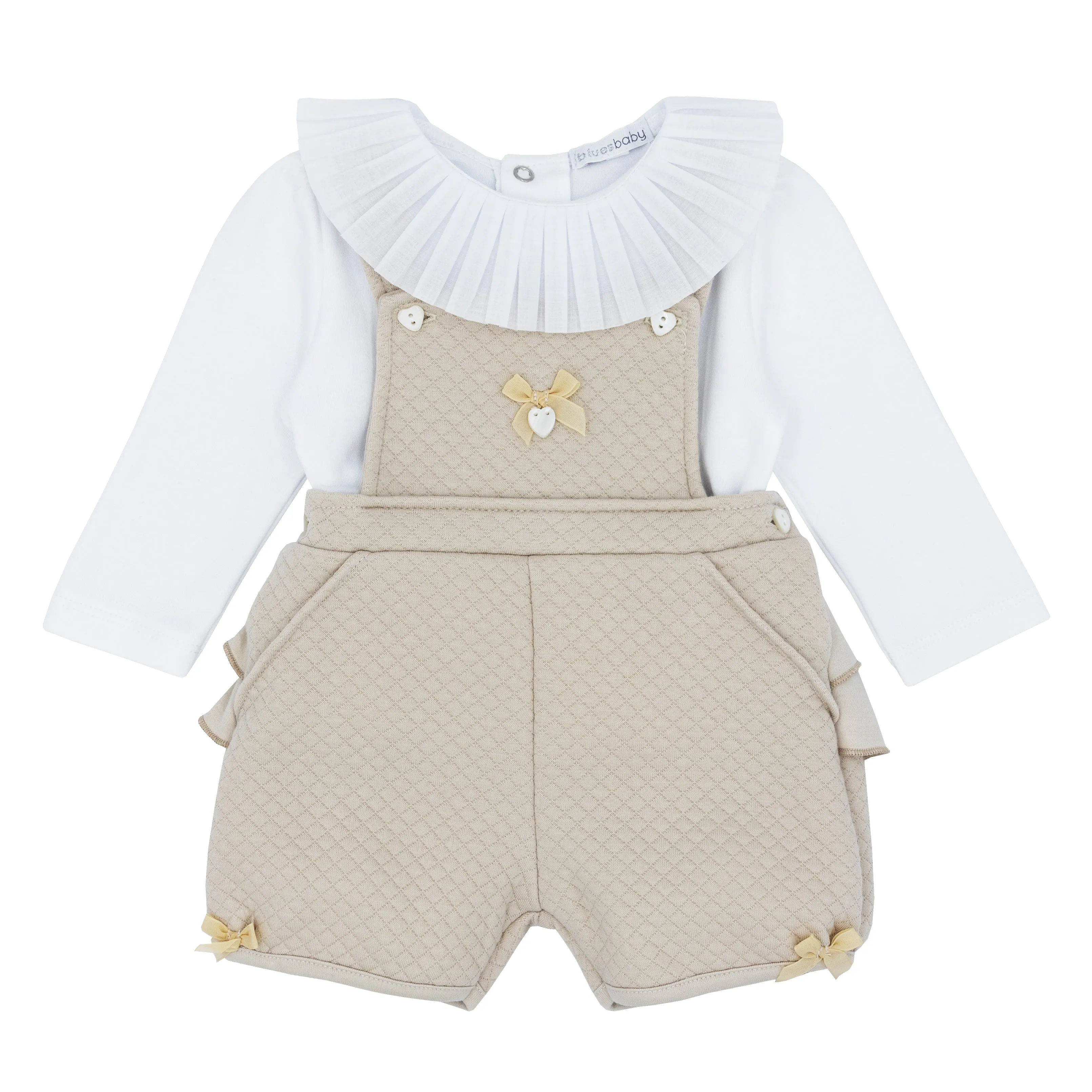 Blues Baby quilted dungaree set