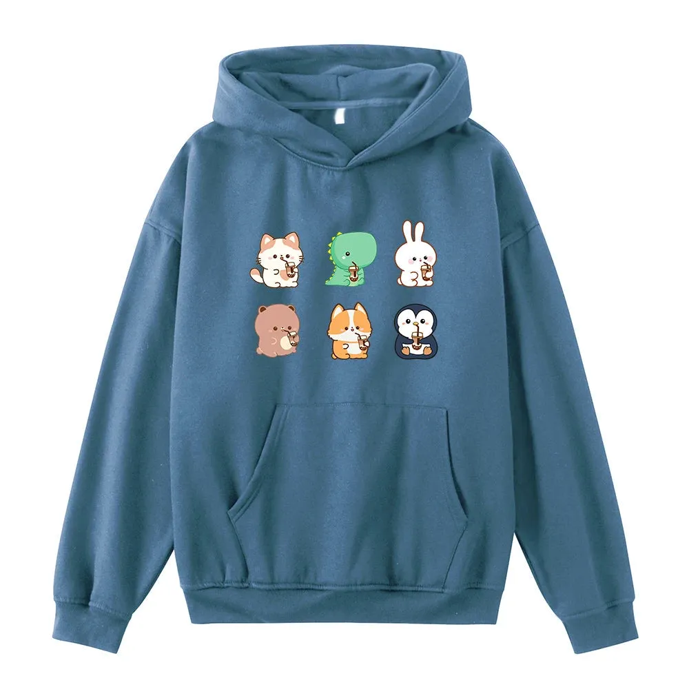 Boba Lovin Friends Oversized Soft Hoodies