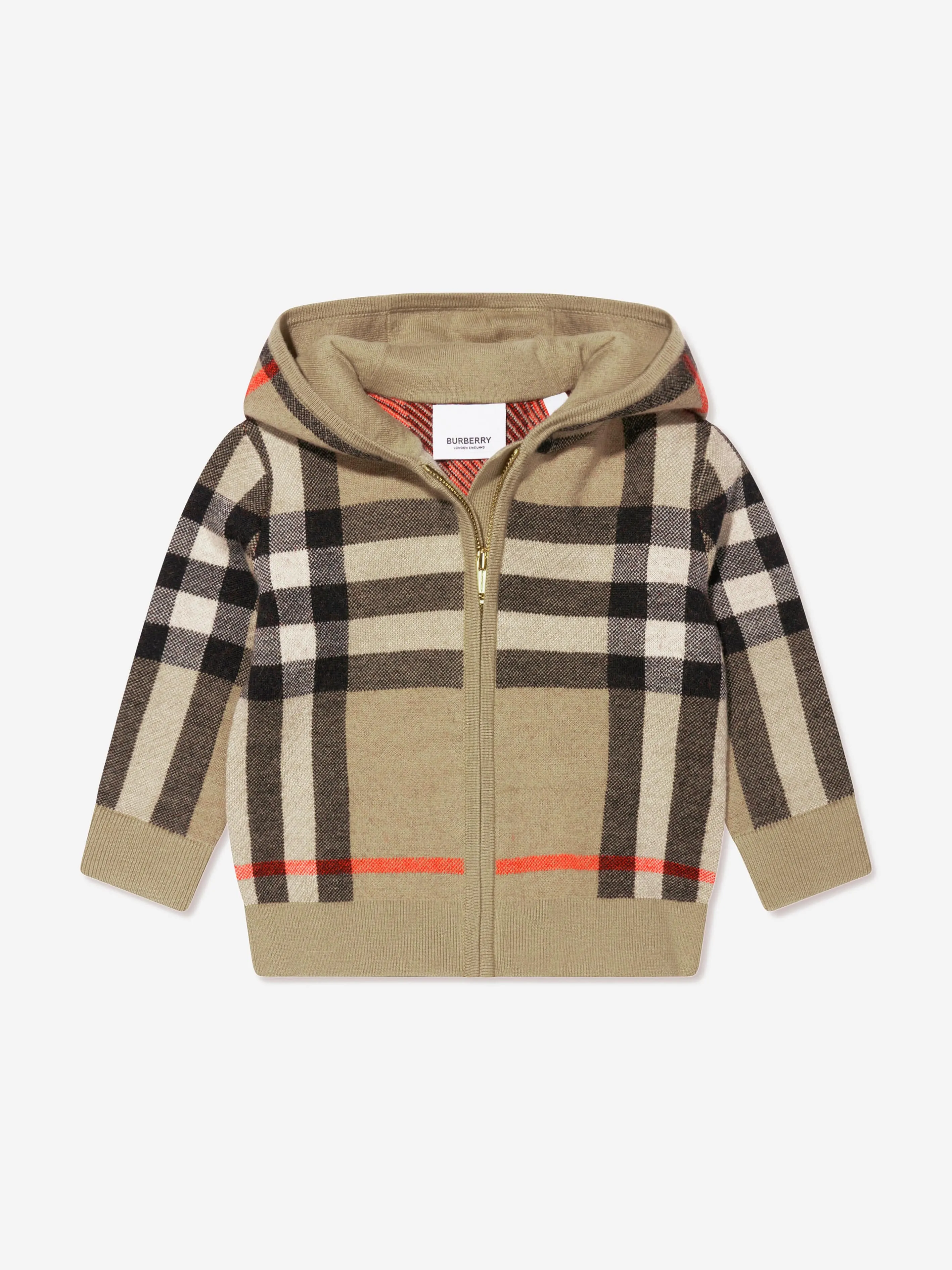 Burberry Baby Boys Check Gerard Zip Up Hoodie