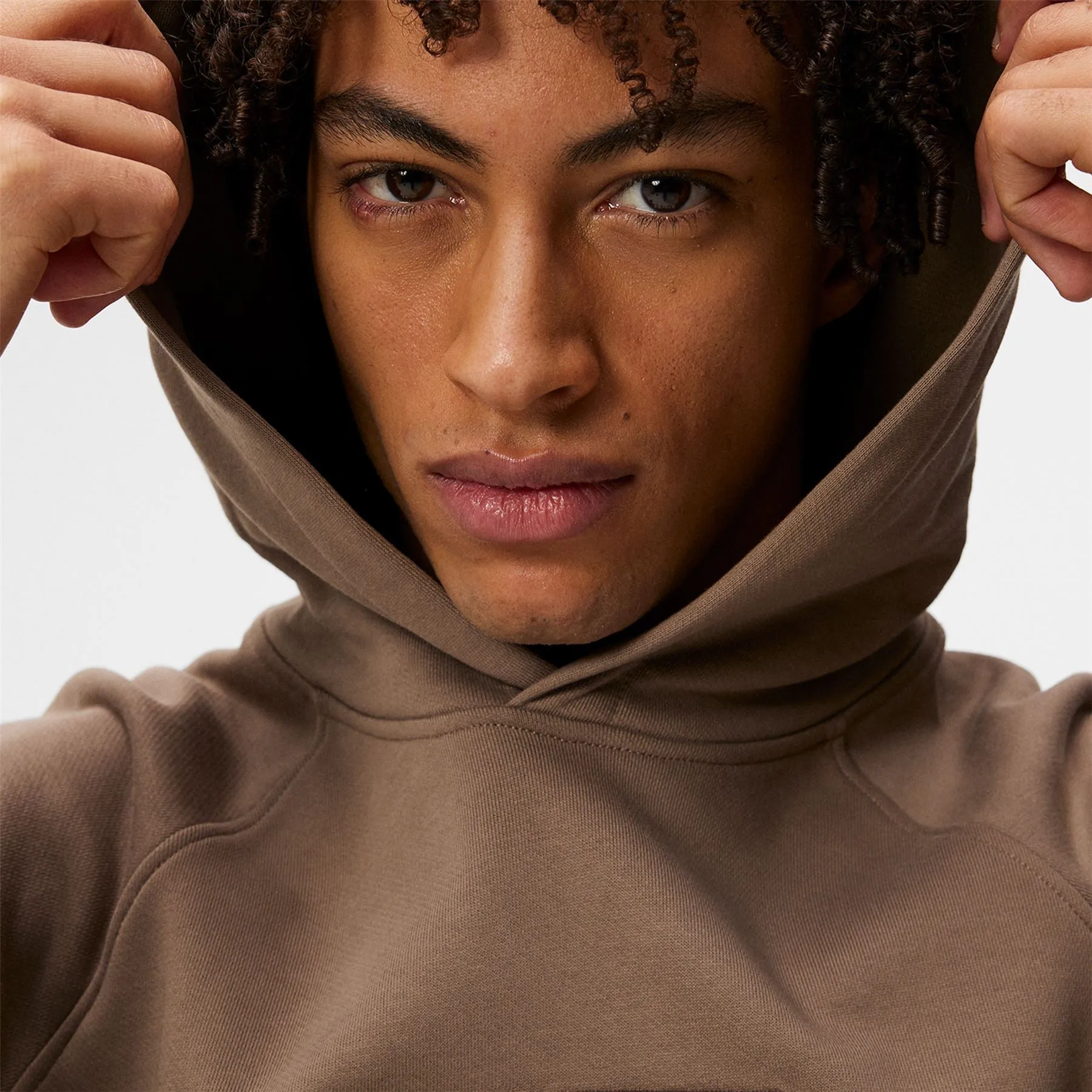 Callan Relaxed Fit Cotton Jersey Bridge Hoodie Walnut Brown - SS24