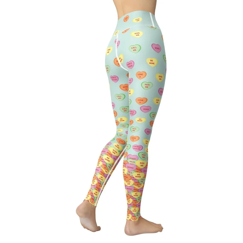 Candy Hearts Yoga Leggings