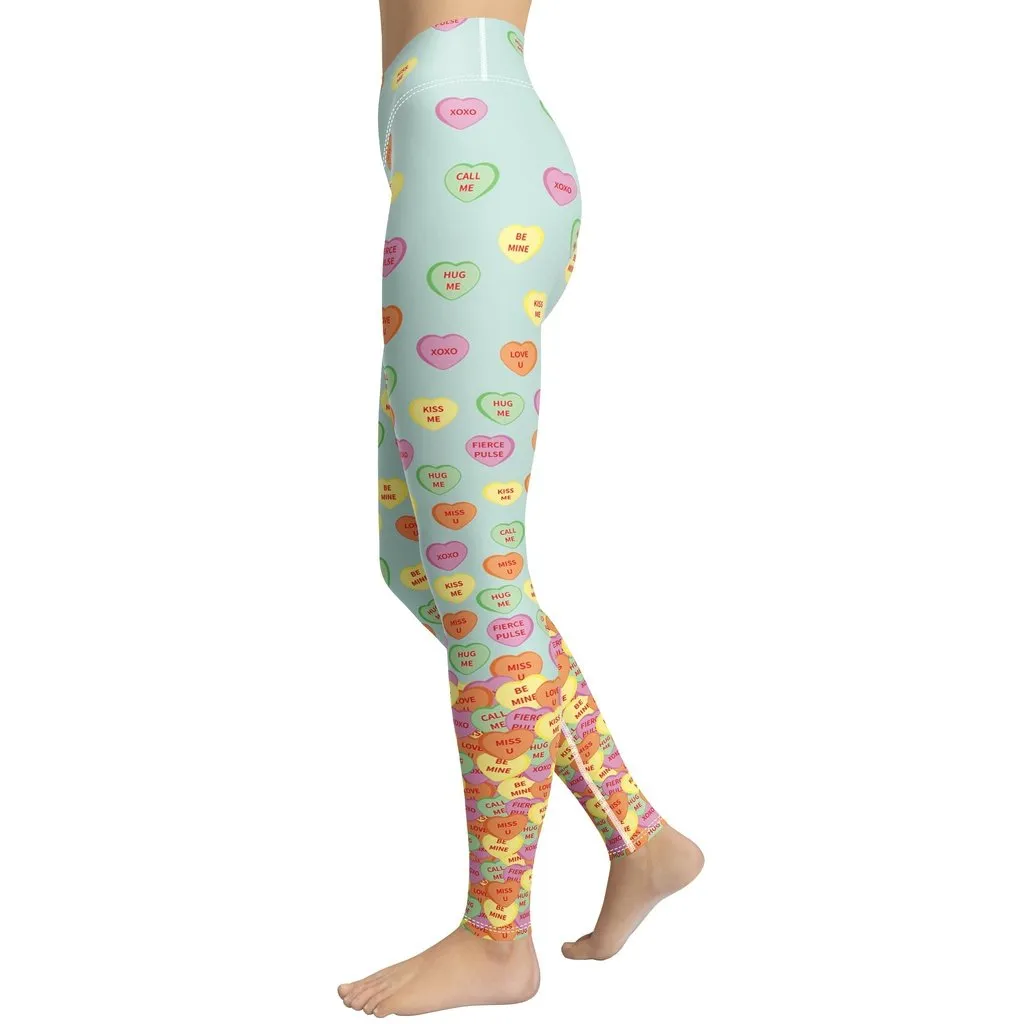 Candy Hearts Yoga Leggings