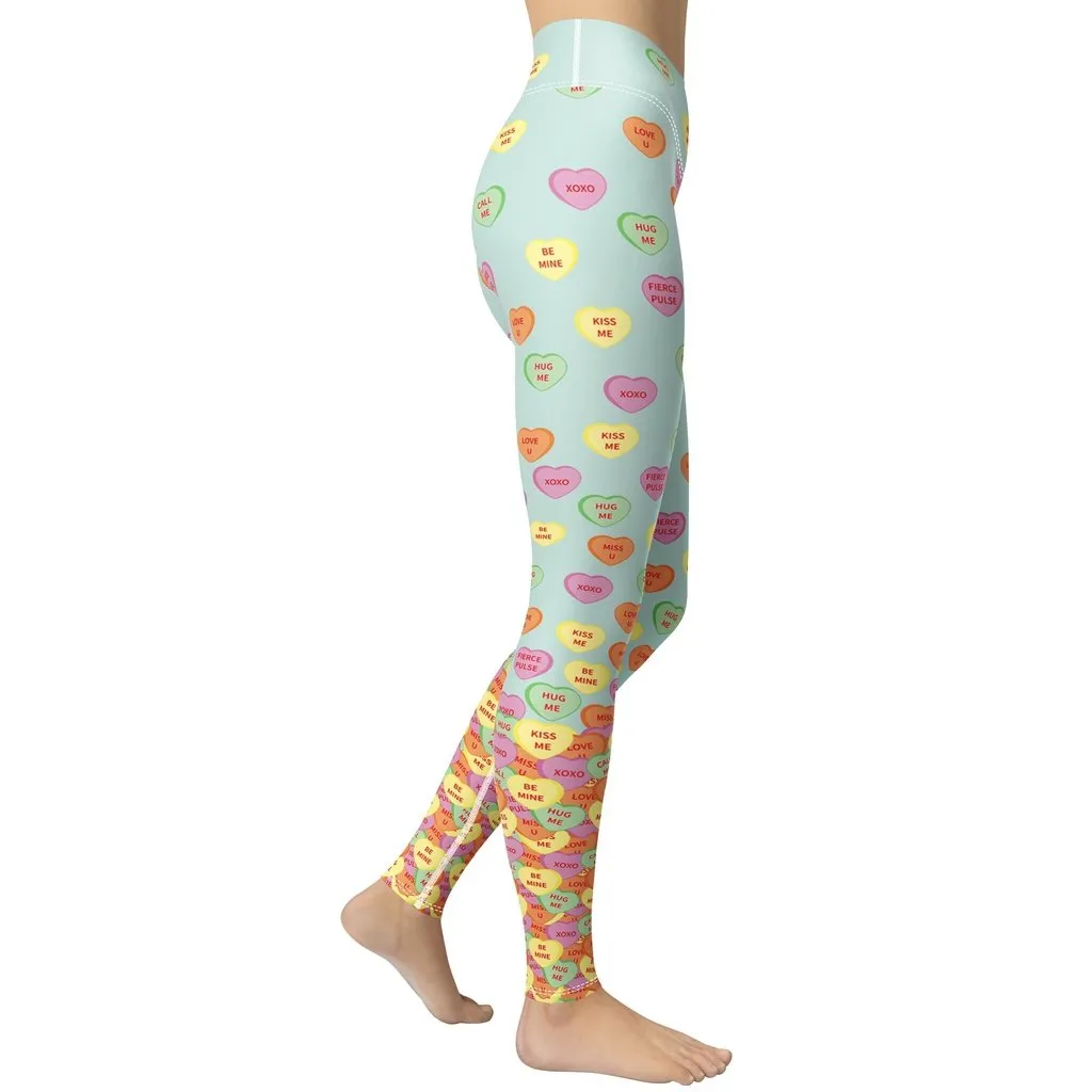 Candy Hearts Yoga Leggings