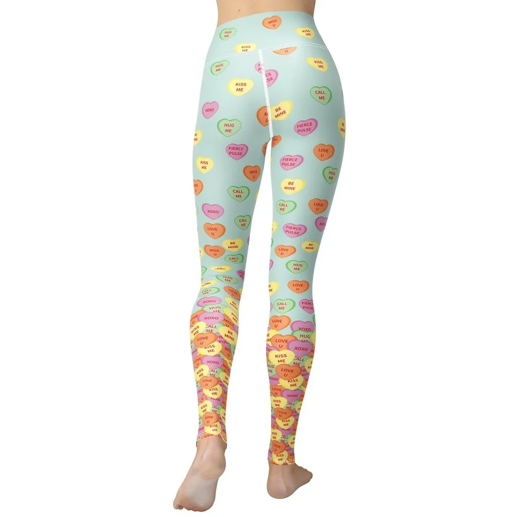 Candy Hearts Yoga Leggings