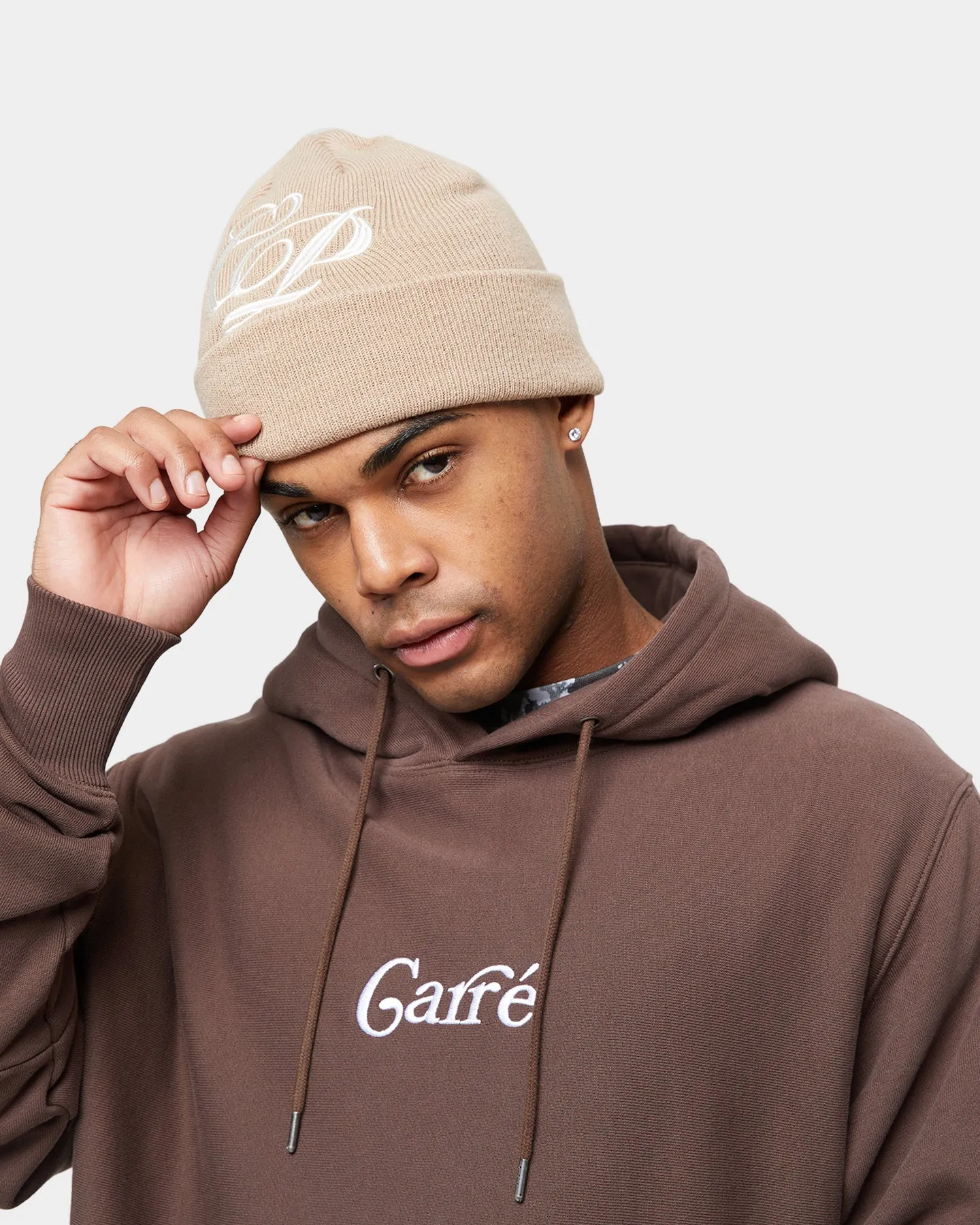 Carre Volle Hoodie Dark Brown