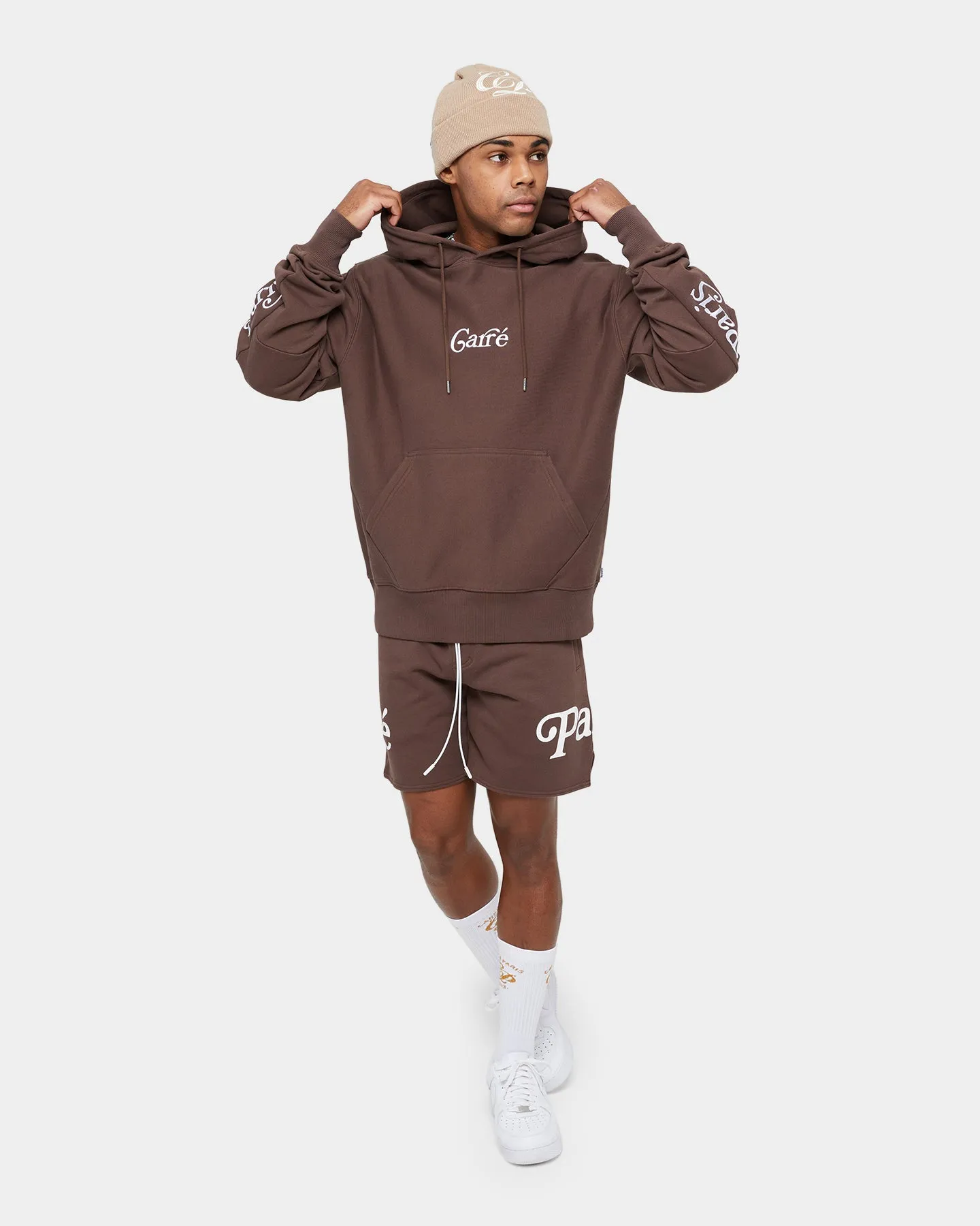 Carre Volle Hoodie Dark Brown