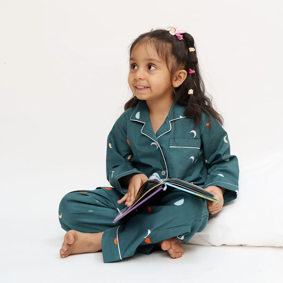 Celestial Dreams Cotton Notched Pyjama Set