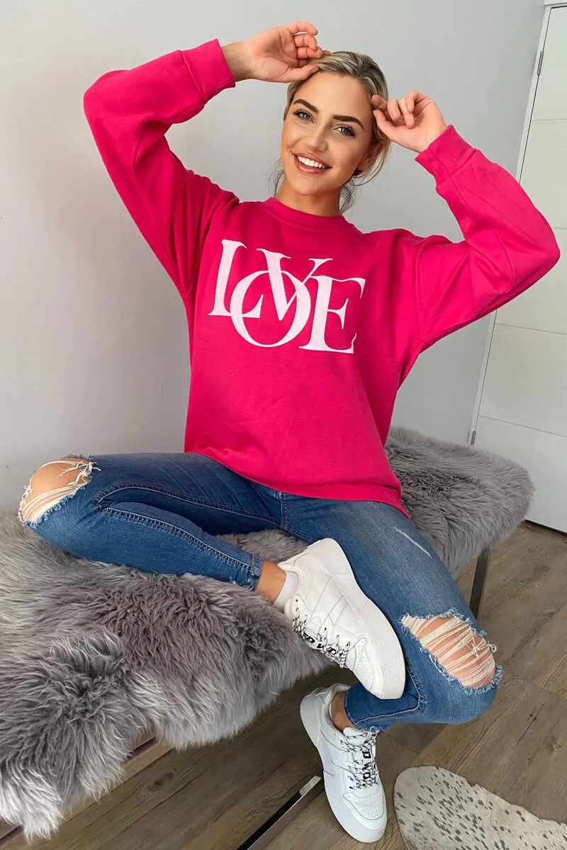 Cerise LOVE Sweatshirt