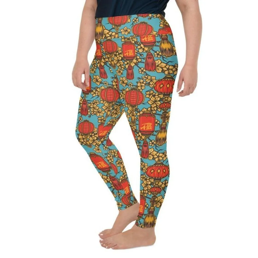 Chinese Festive Plus Size Leggings