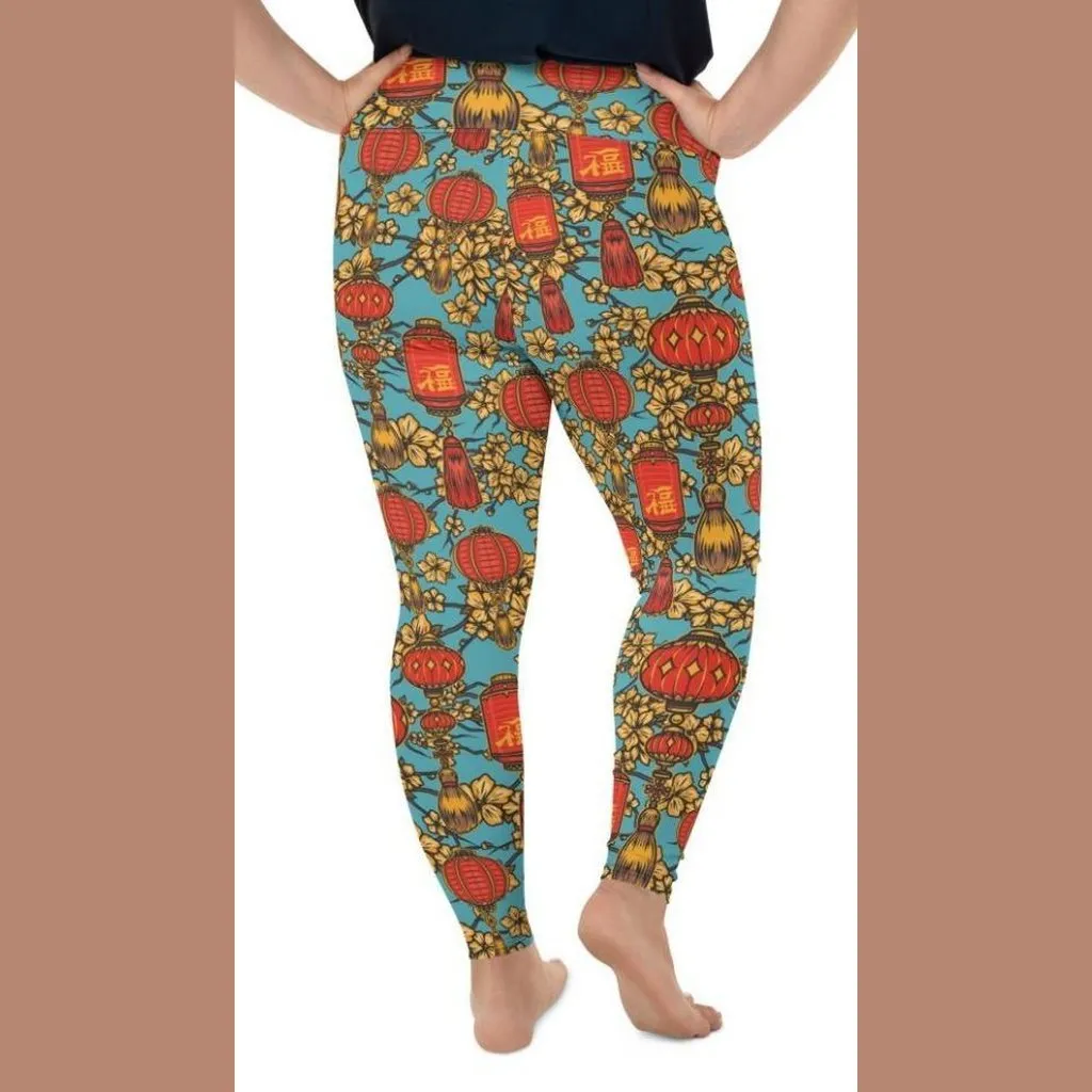 Chinese Festive Plus Size Leggings